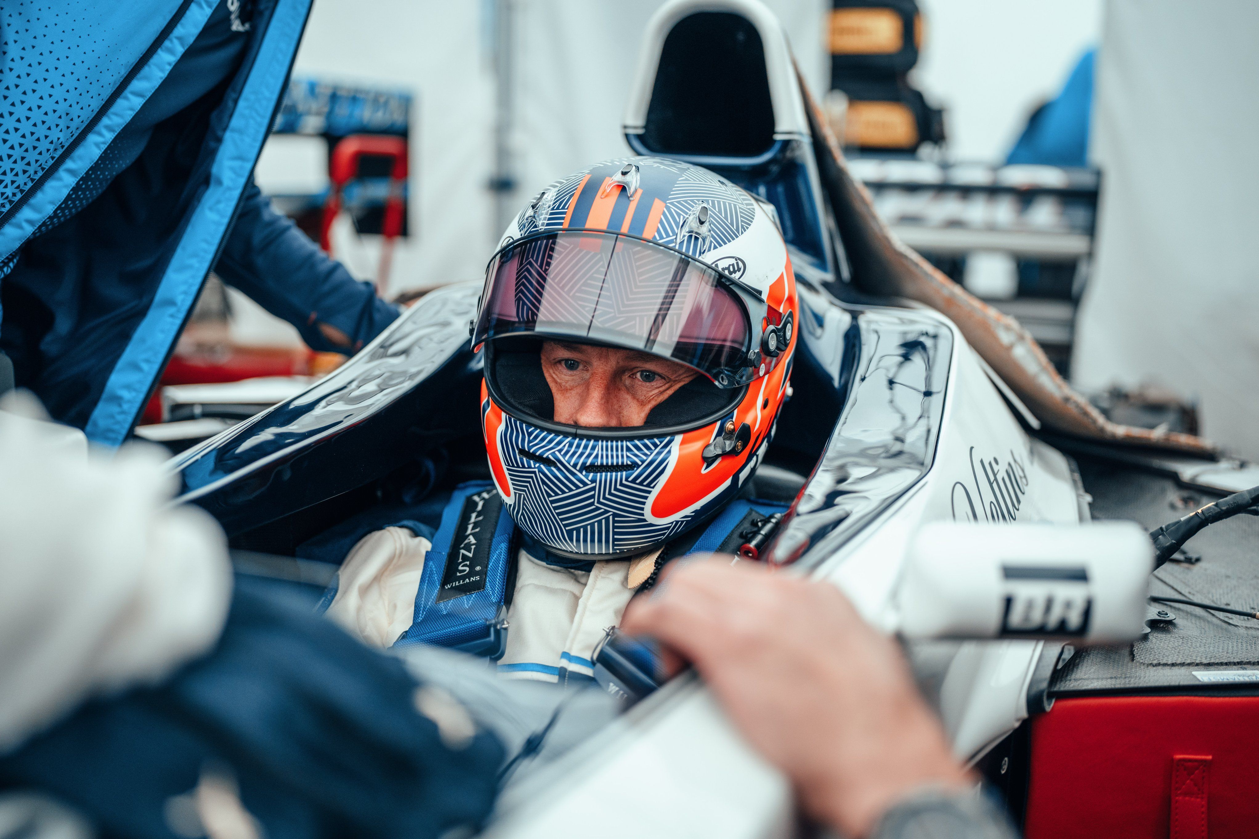 Making sure he's all comfy...