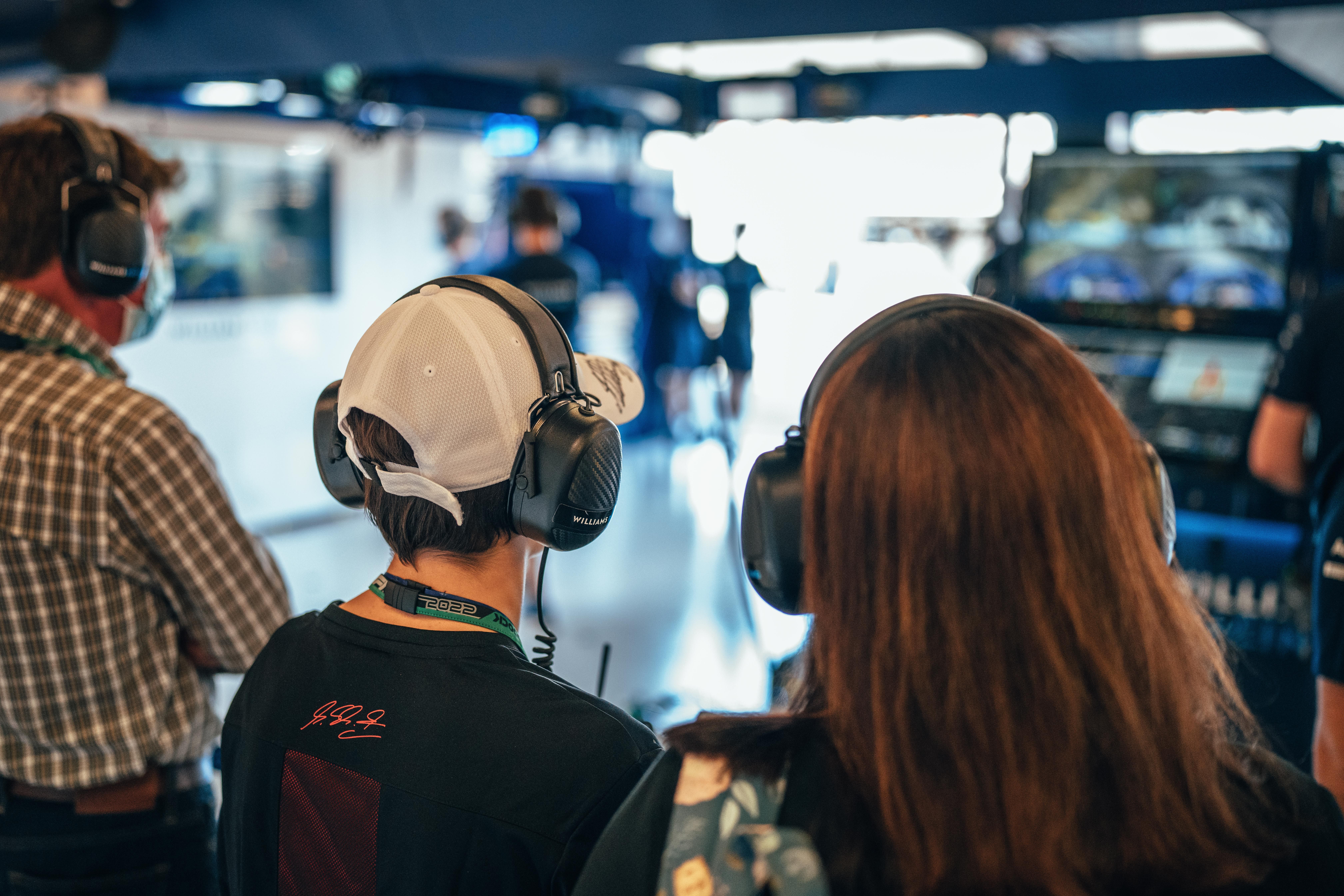 Two lucky super fans got to go inside the garage on Friday…