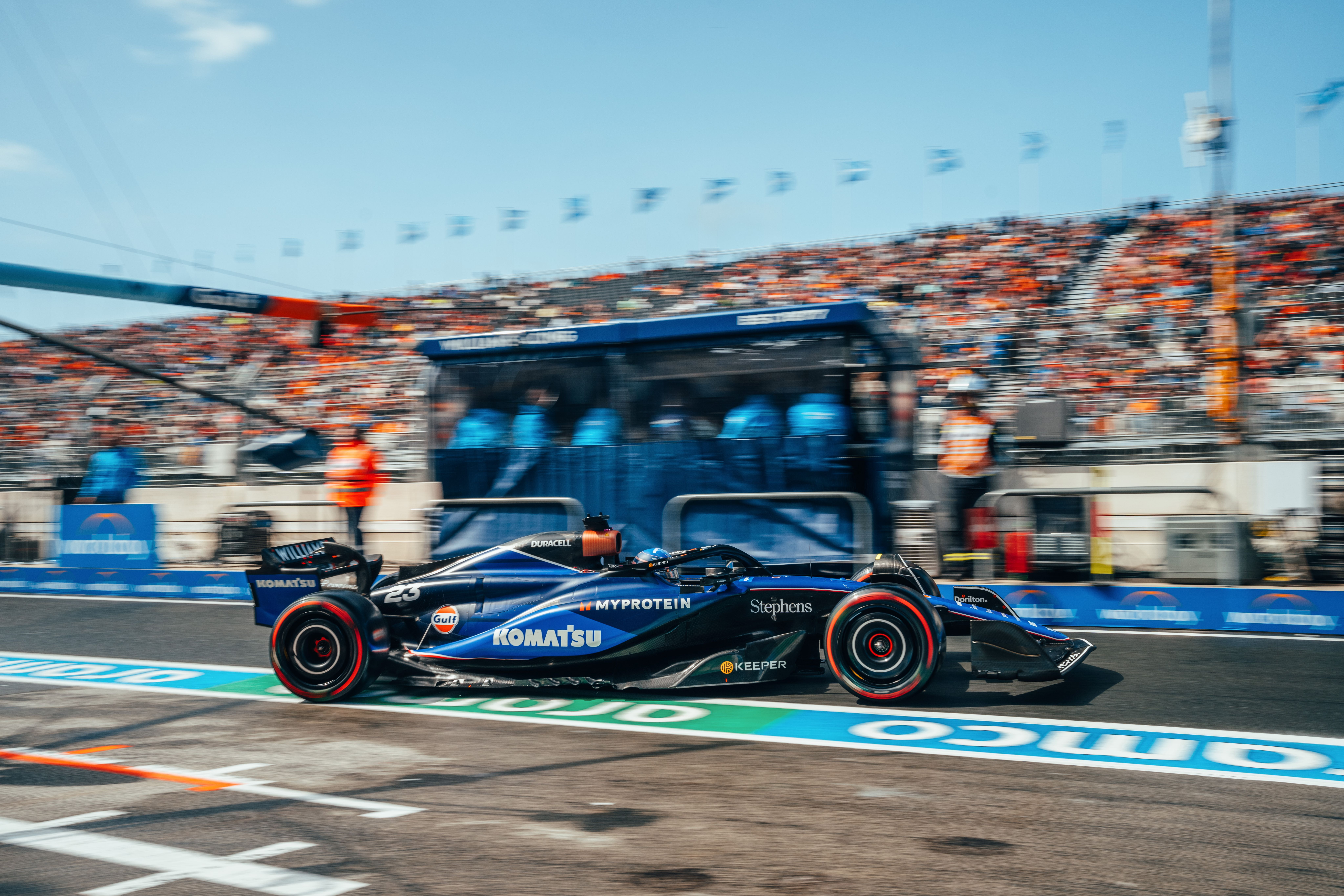 Some soft tyre running to close out FP1.