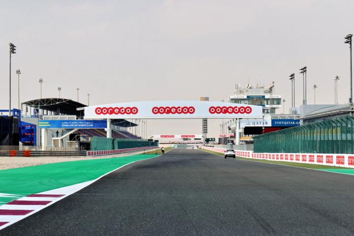 The main straight at Lusail Circuit