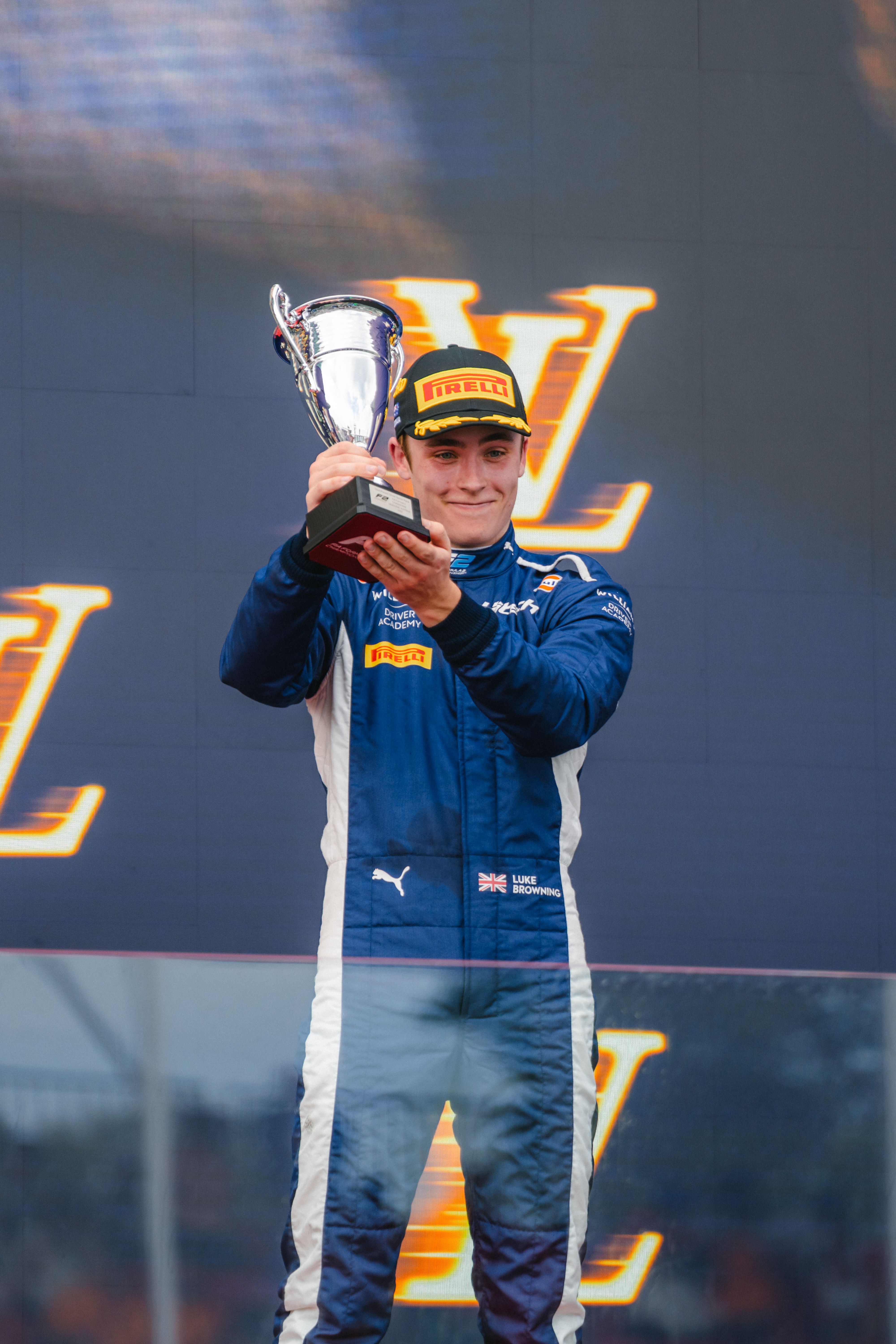 Luke raises his first trophy of the year