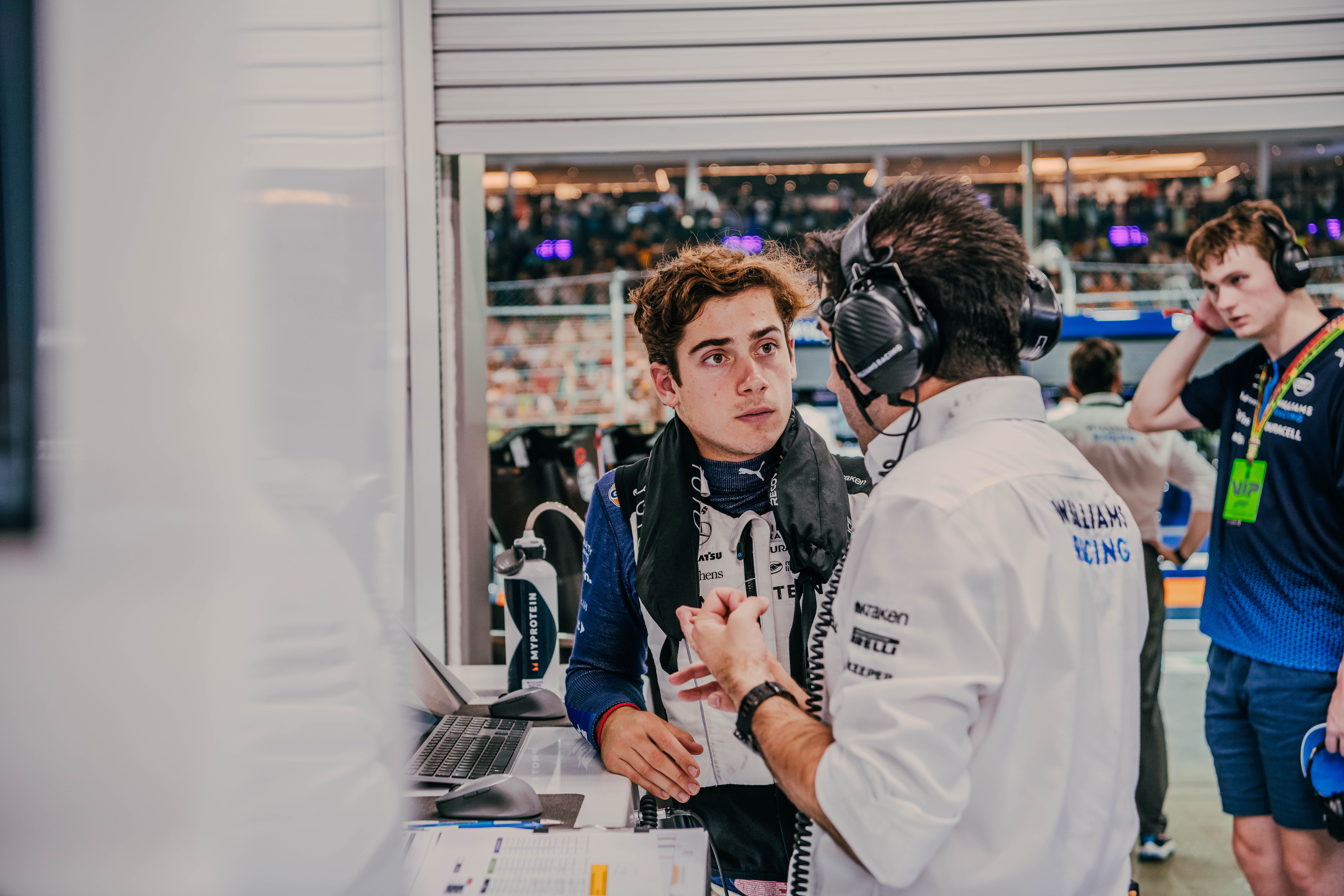 Talking strategy pre-race.