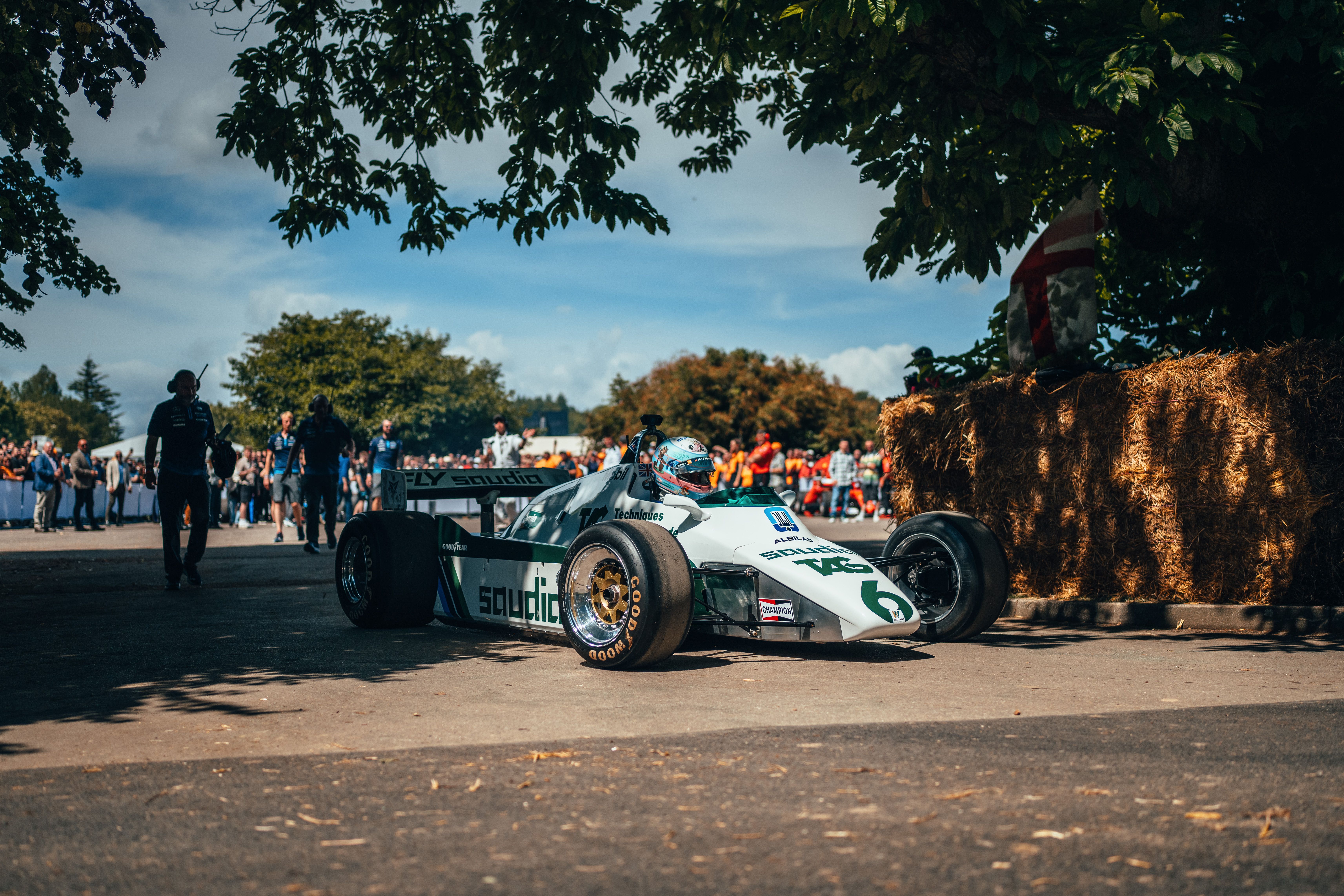Rolling out to the start line.