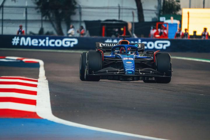 Alex Albon during Friday Practice in Mexico