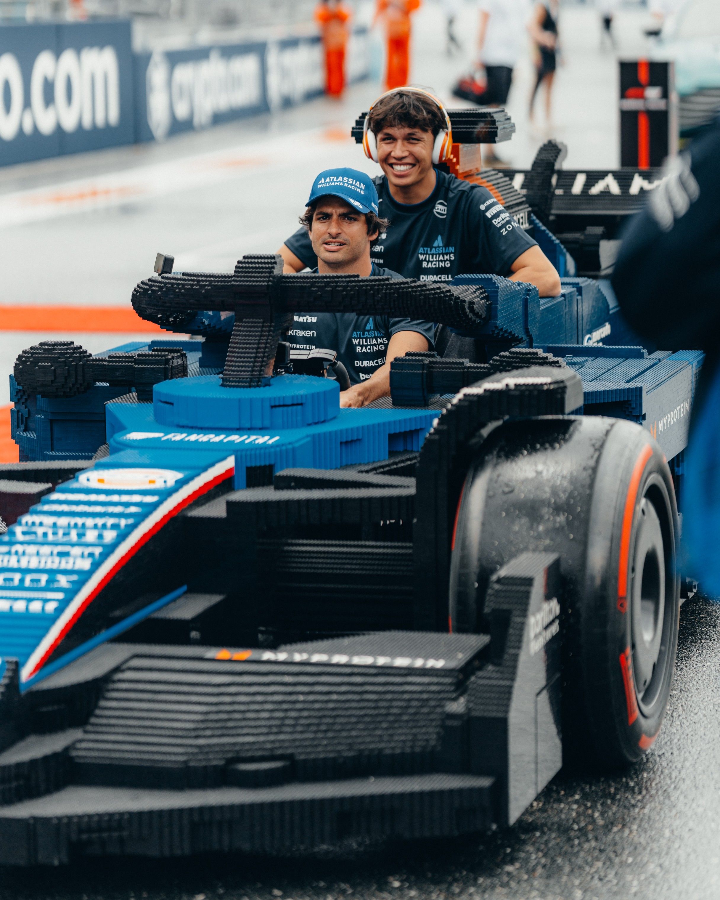 Miami wouldn't be the last time we saw Carbono get up to no good on the Drivers' Parade.