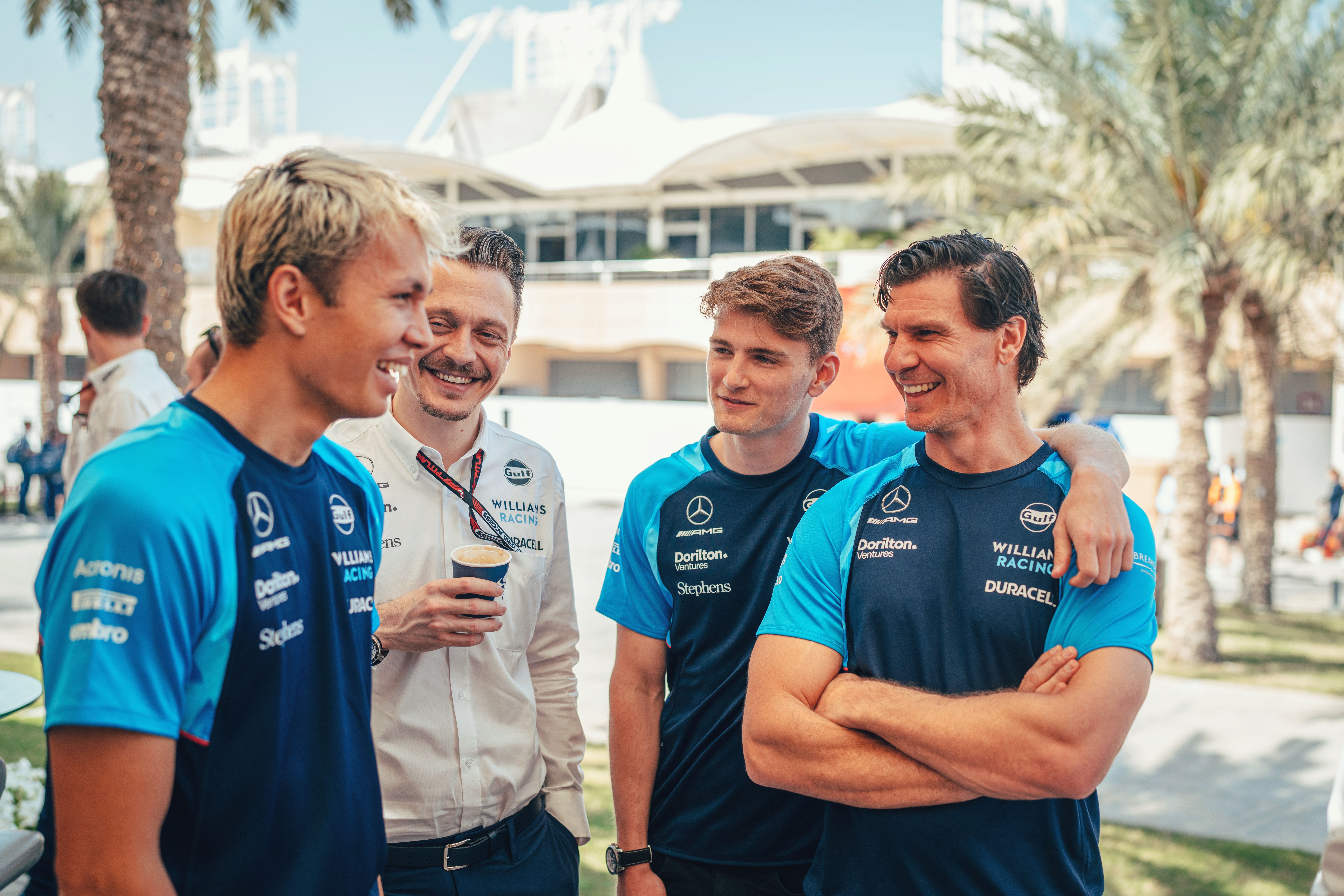 All smiles ahead of the first team meeting of 2023