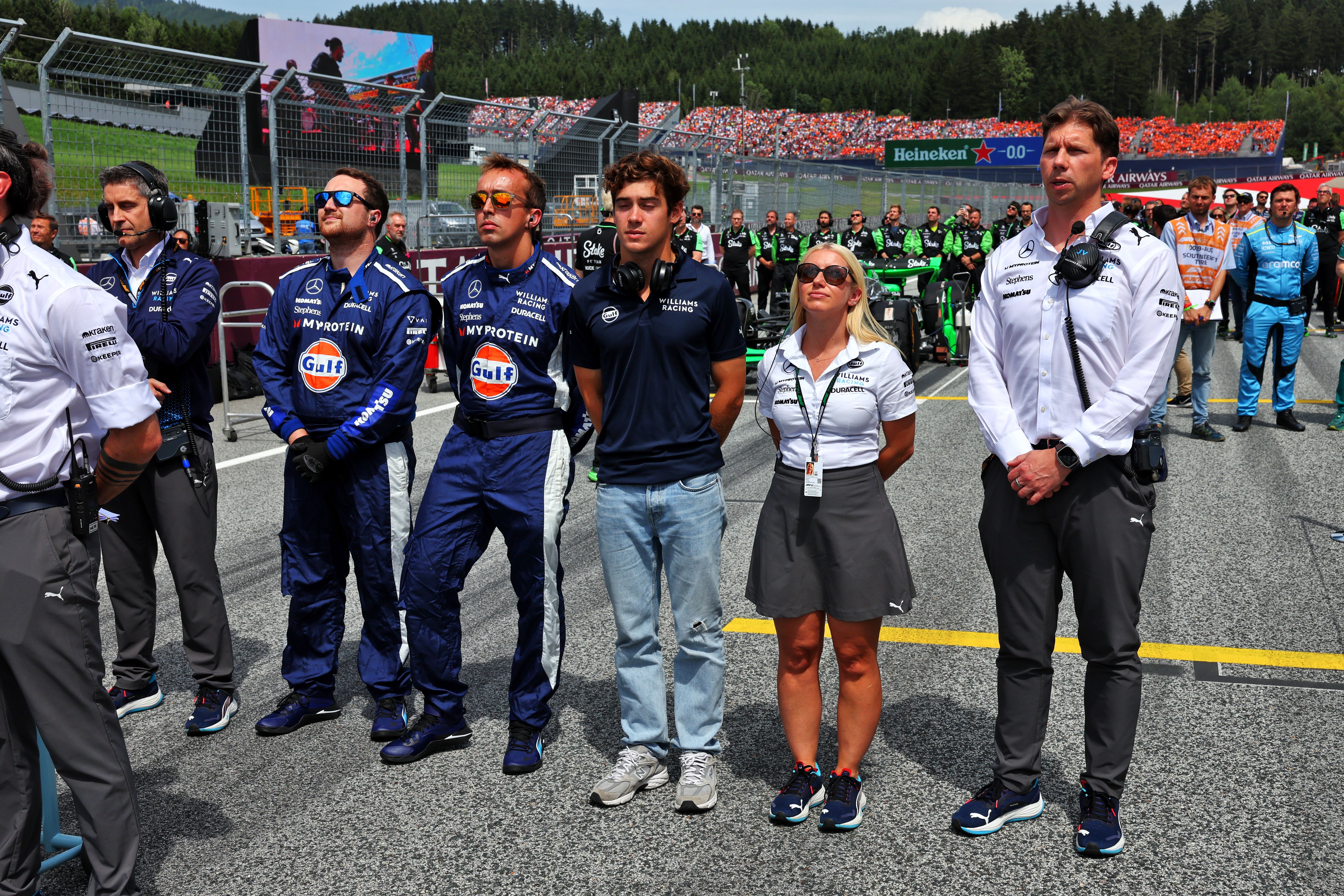 Watching on for the Austrian national anthem...