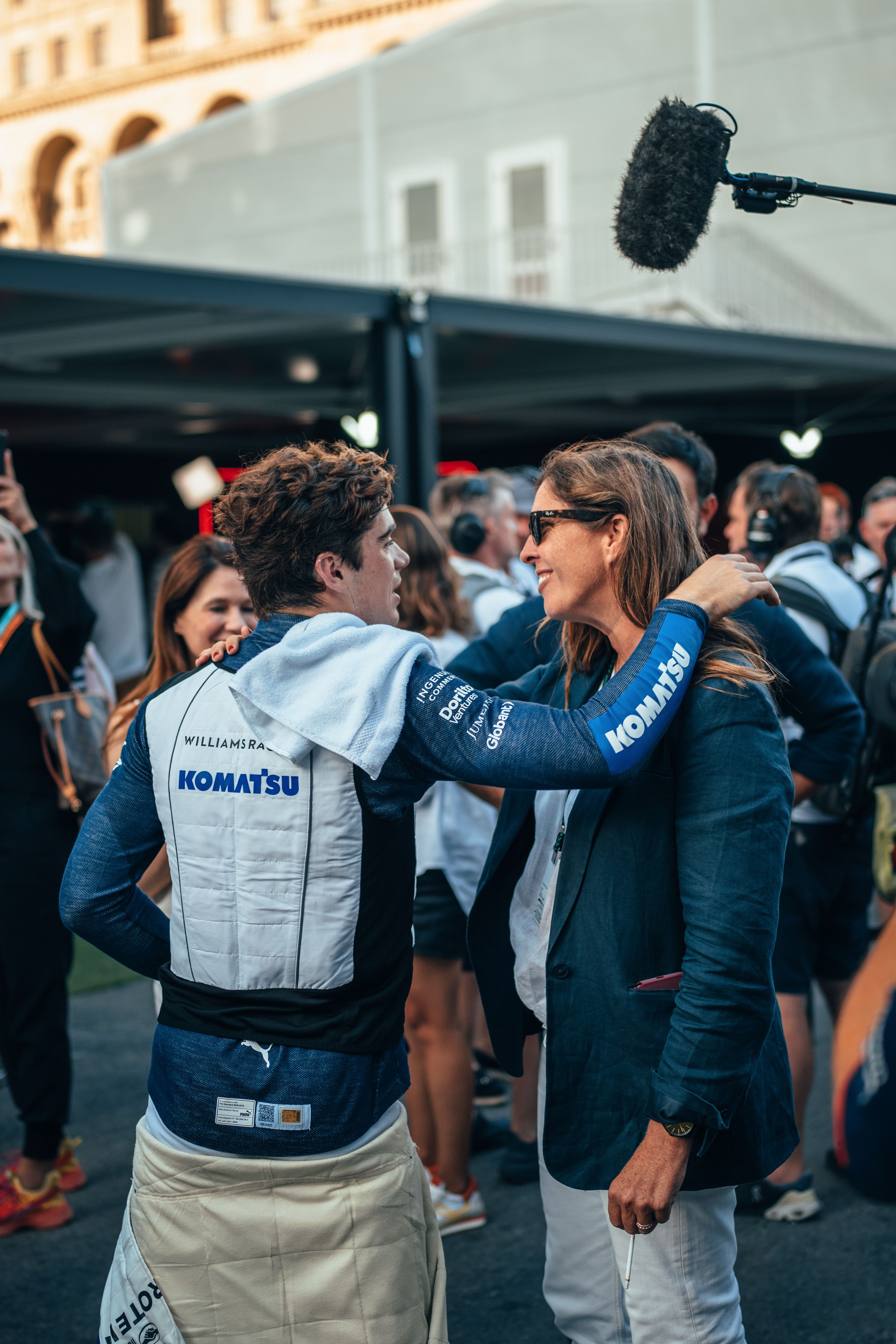 Franco and his manager share a post-Quali moment