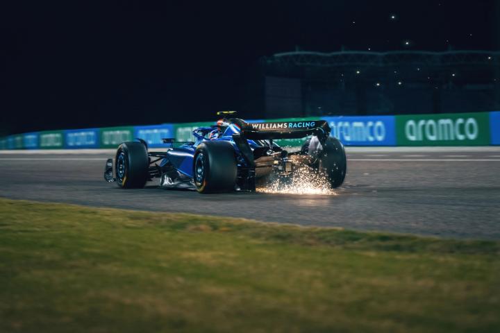 Sparks fly off of the FW45