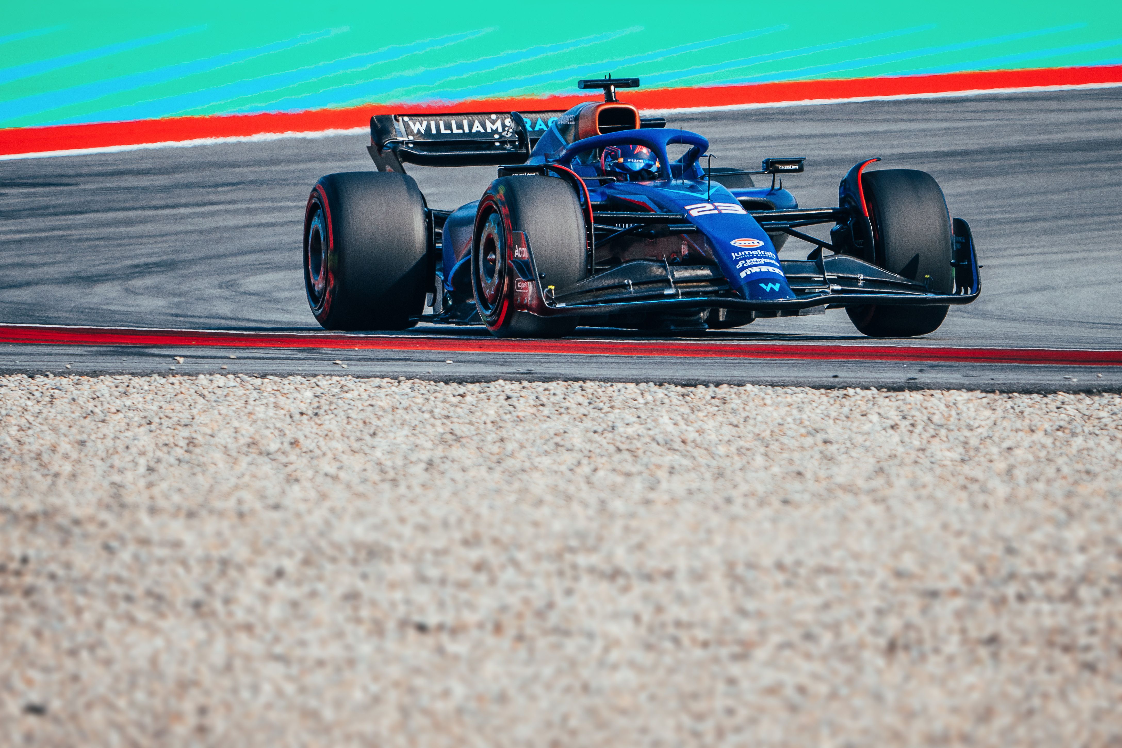 Getting the laps in on soft tyres.