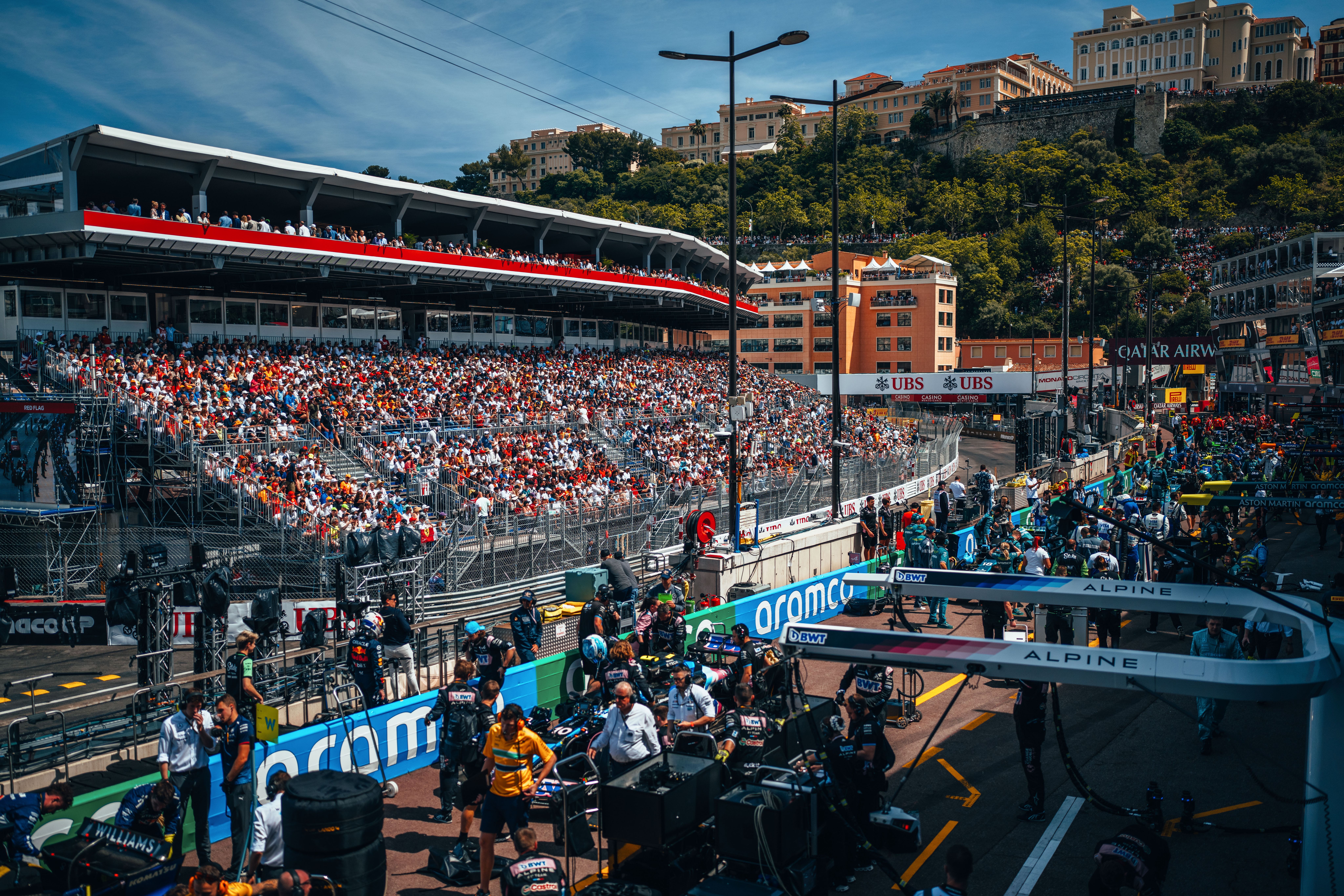 And we're back in the pits after just one lap, thankfully everyone was OK.