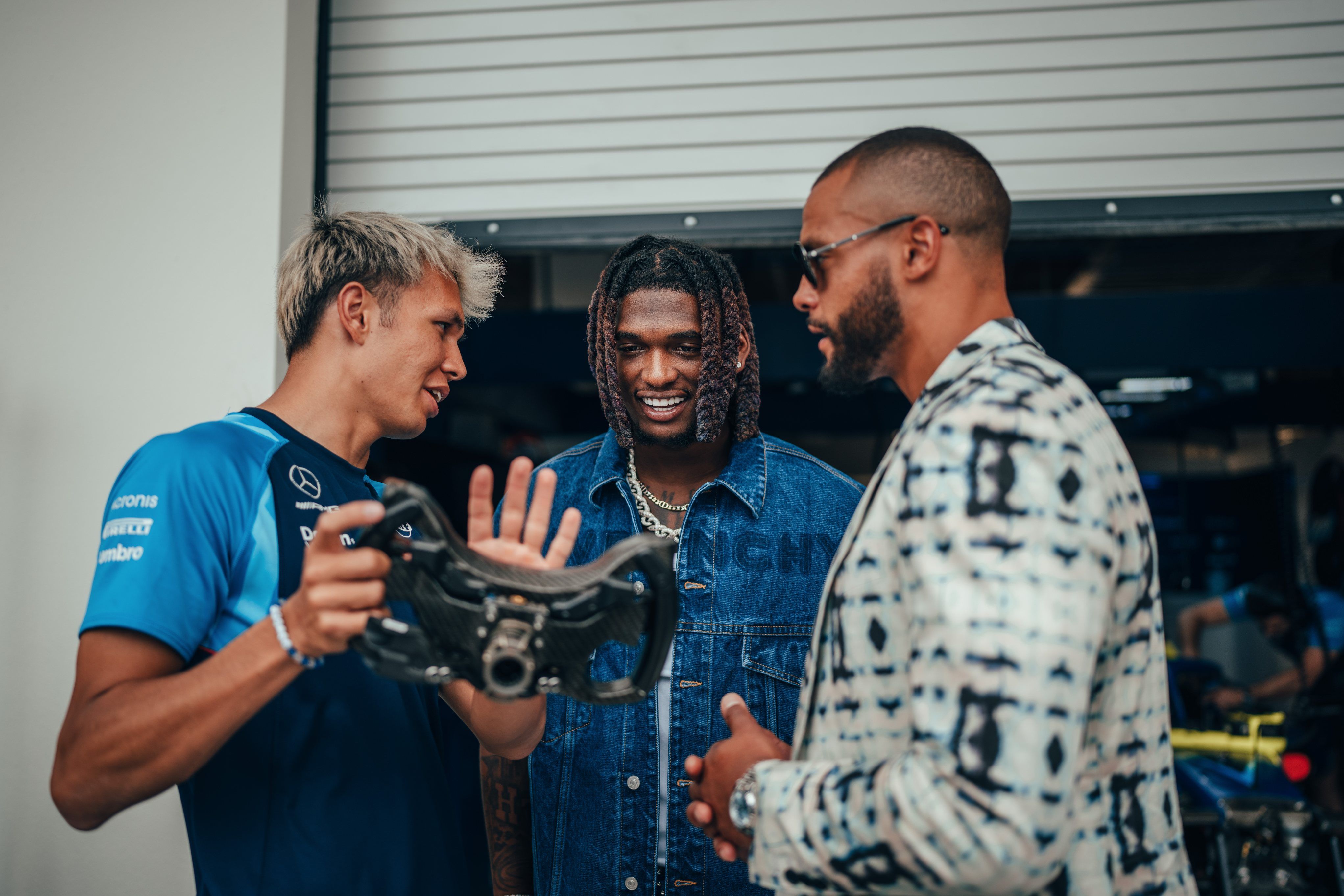 F1 steering wheels are always a point of interest for stars from other sports.