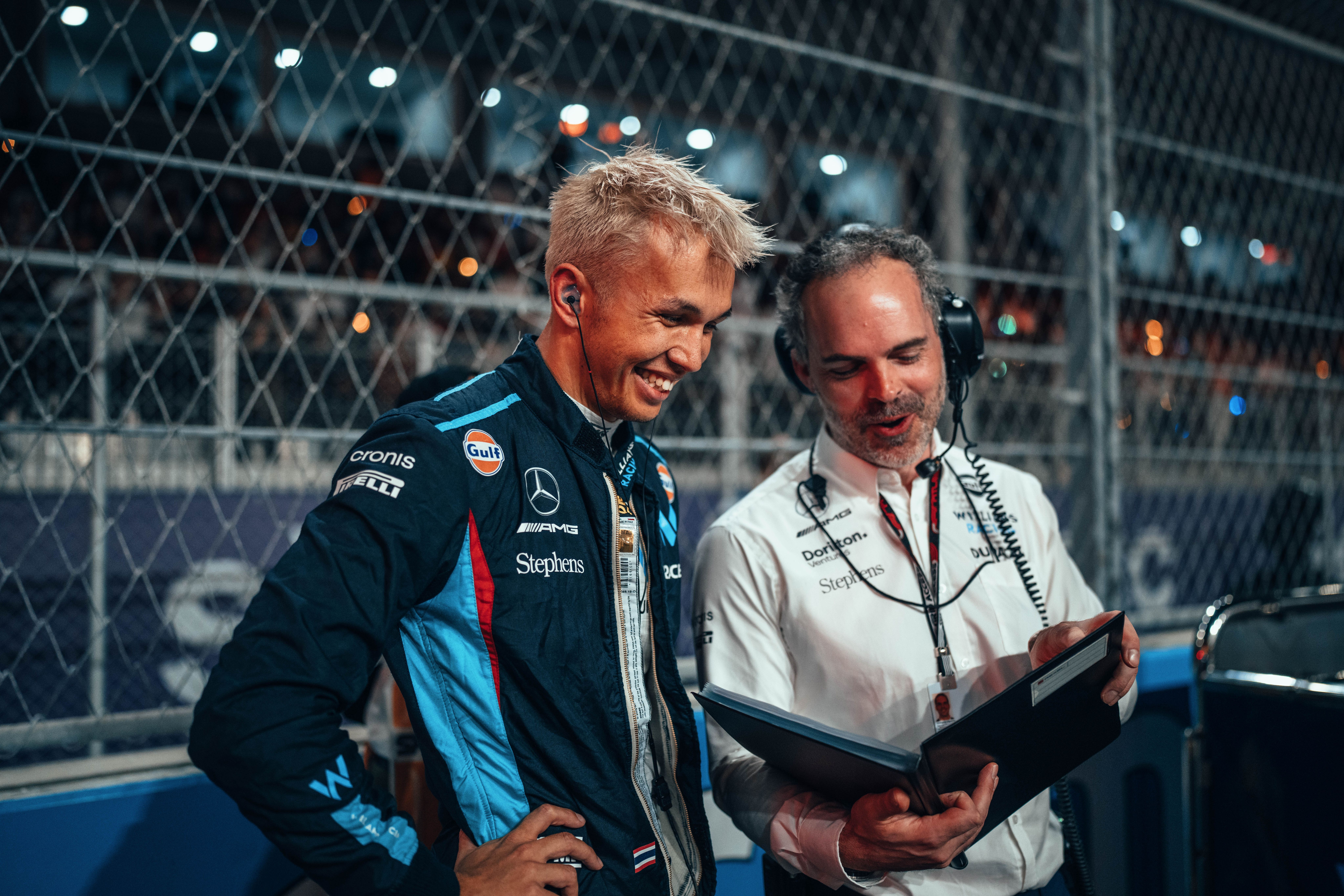 Keeping the mood light pre-race.