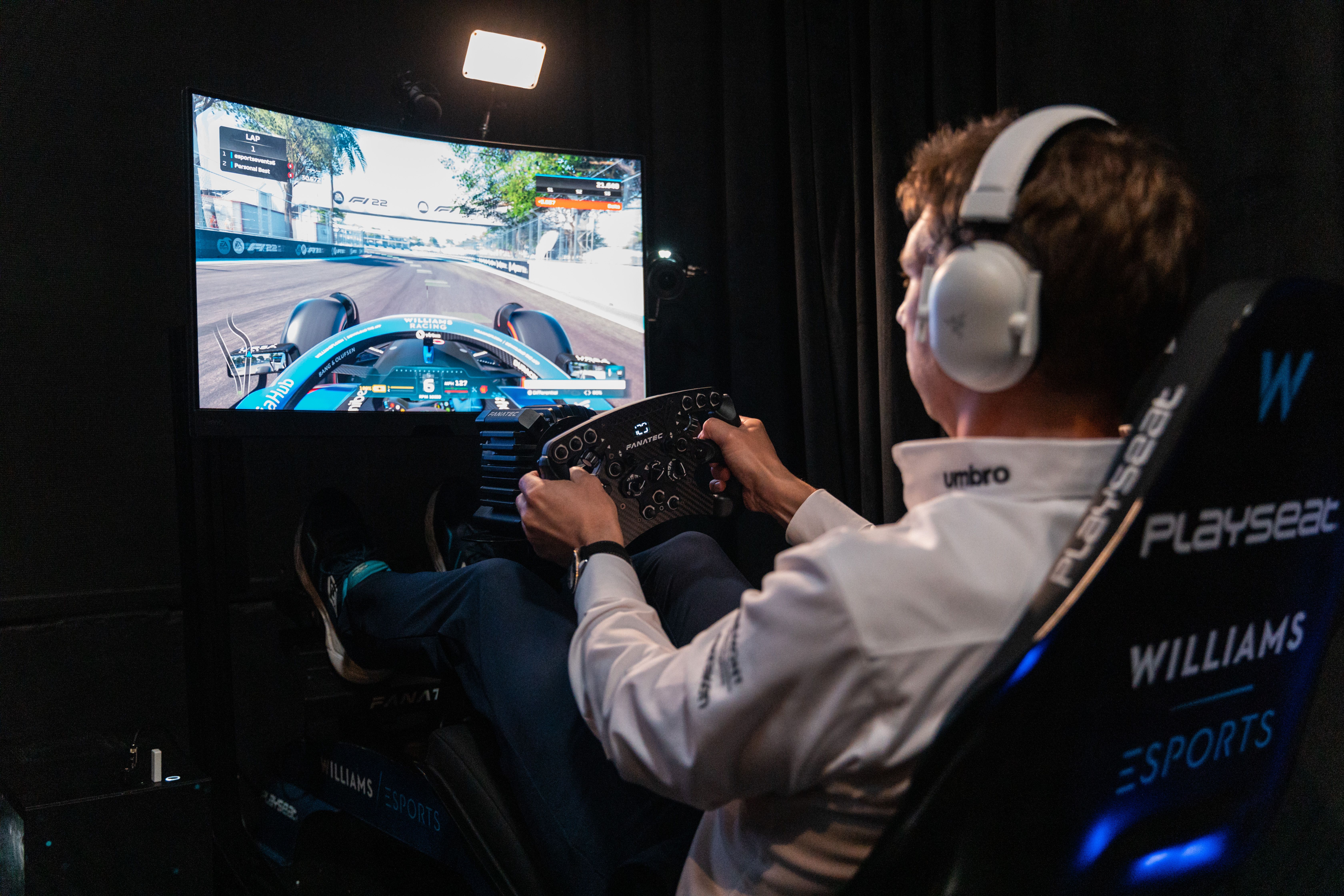 Ending the day with a quick hot lap in the FW45.