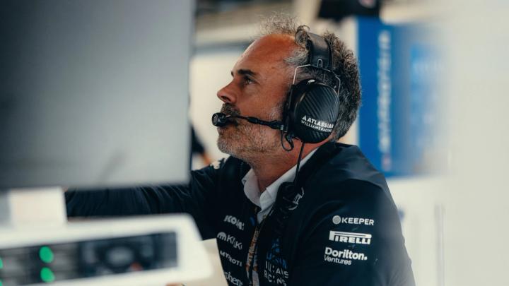 Alex Albon's Atlassian Williams Racing Race Engineer James Urwin