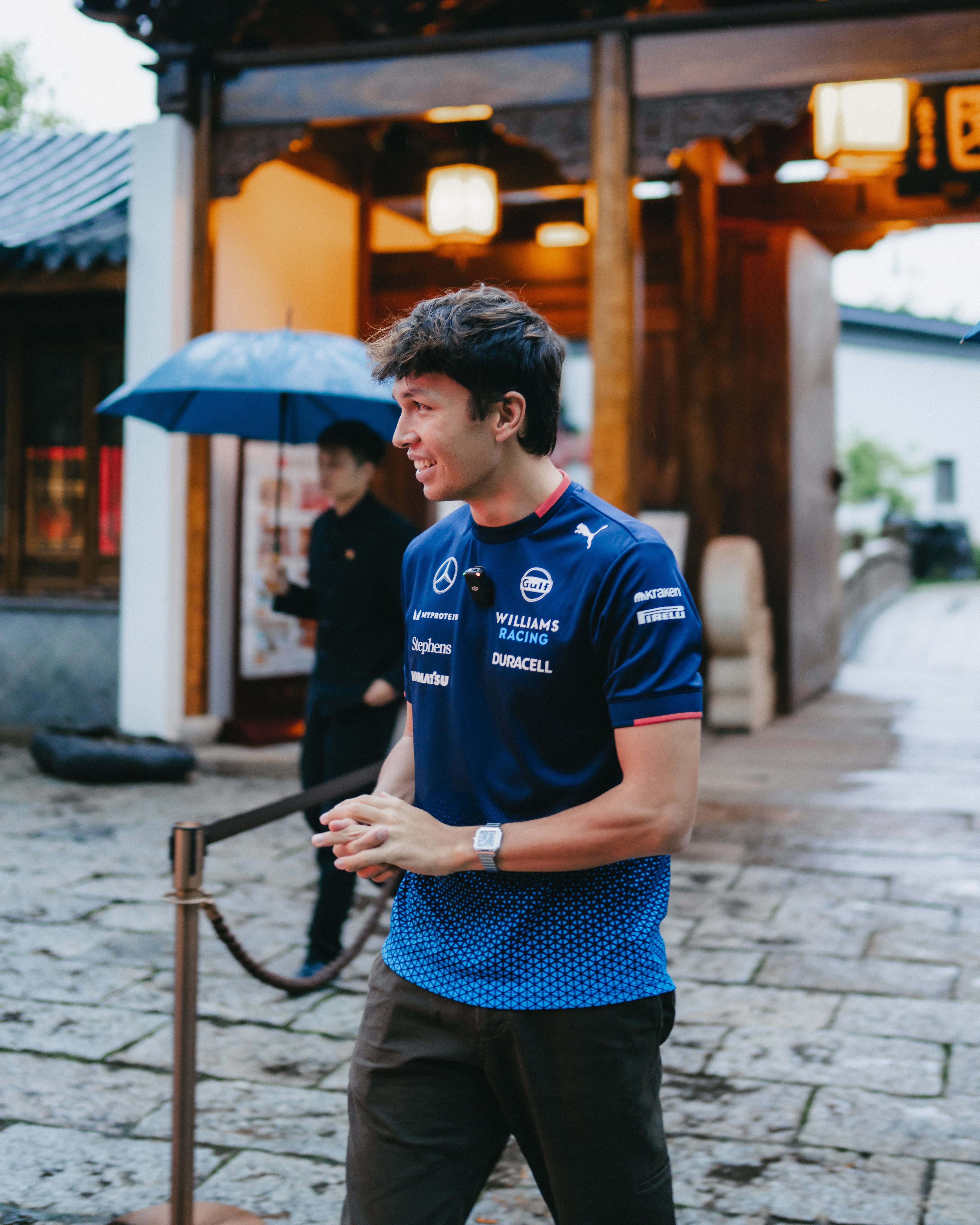 Alex arrives for his Tai Chi and Kung Fu masterclass.