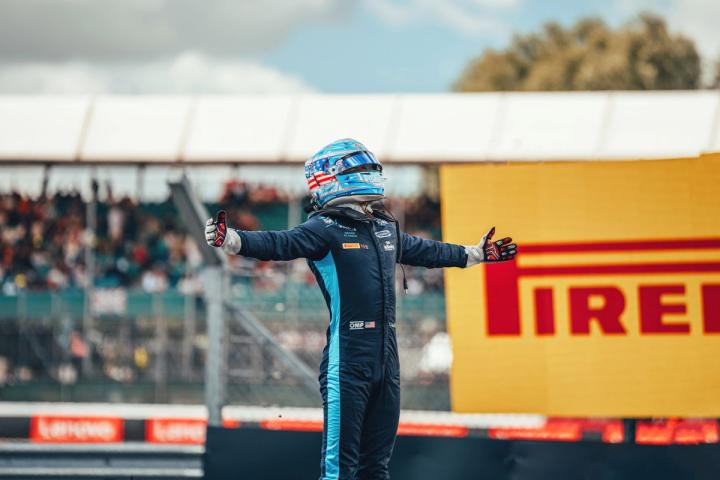 Sarge after his 2022 win at Silverstone