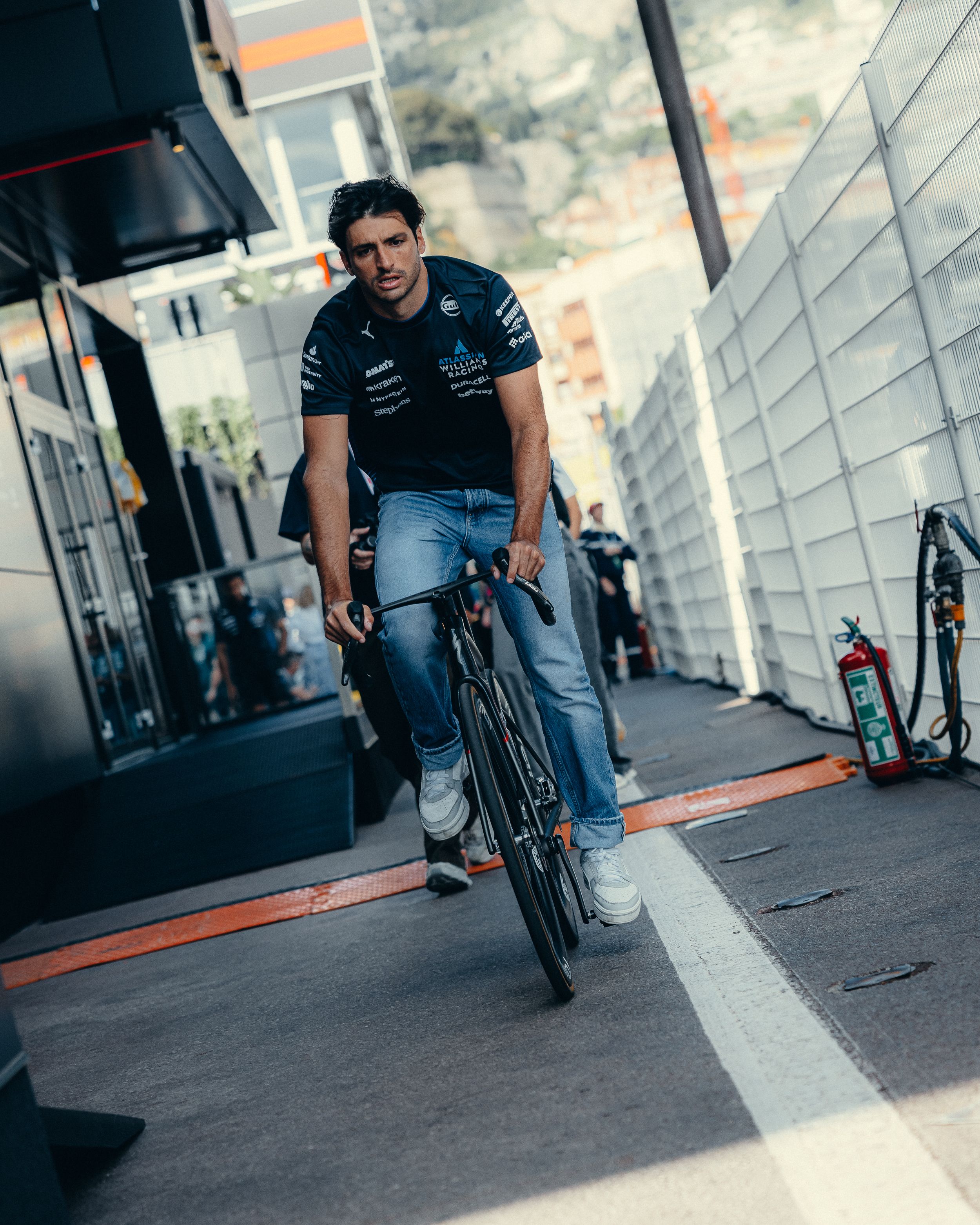 Arriving on two wheels