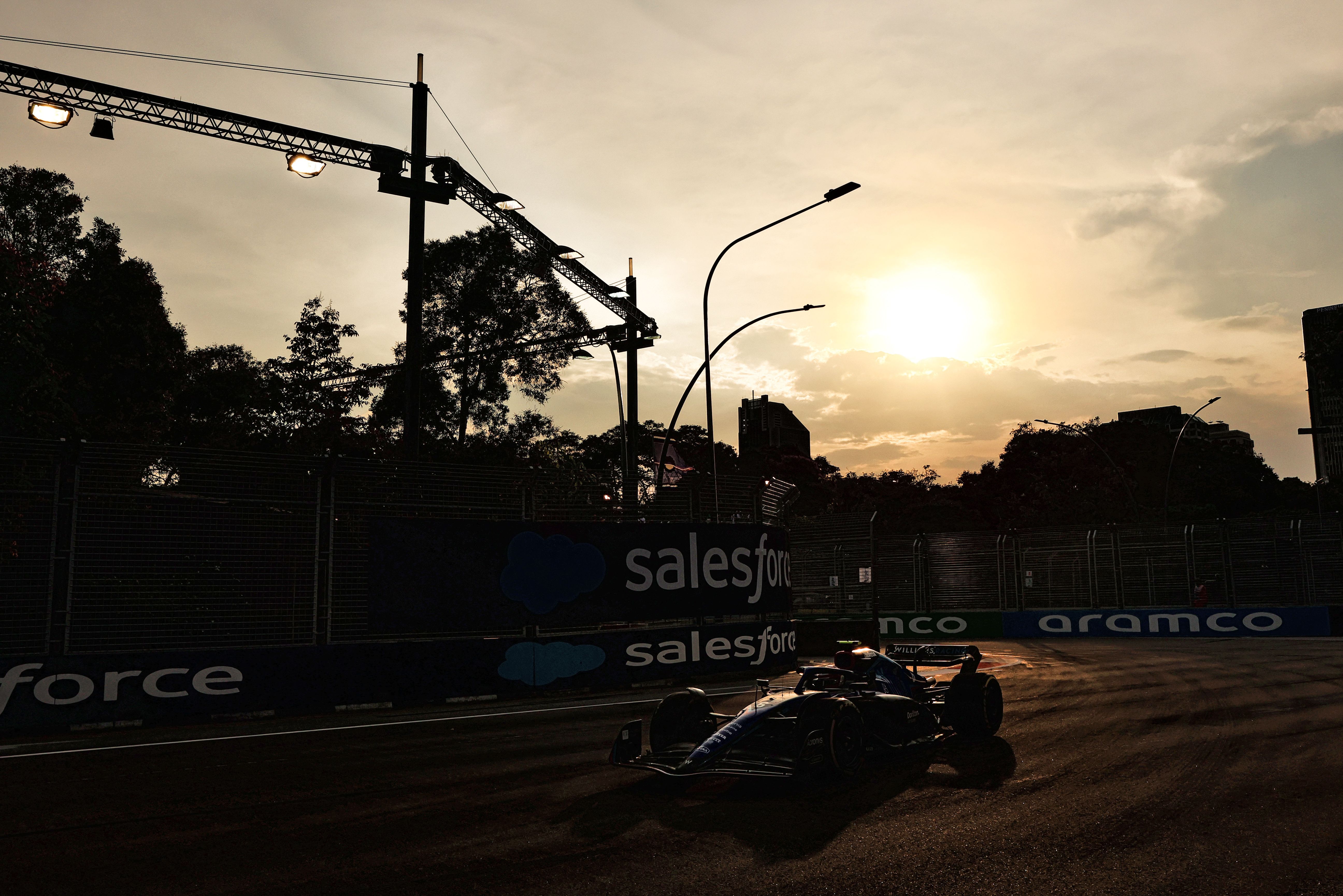 As the sun begins to set on Friday, the cars begin Free Practice.