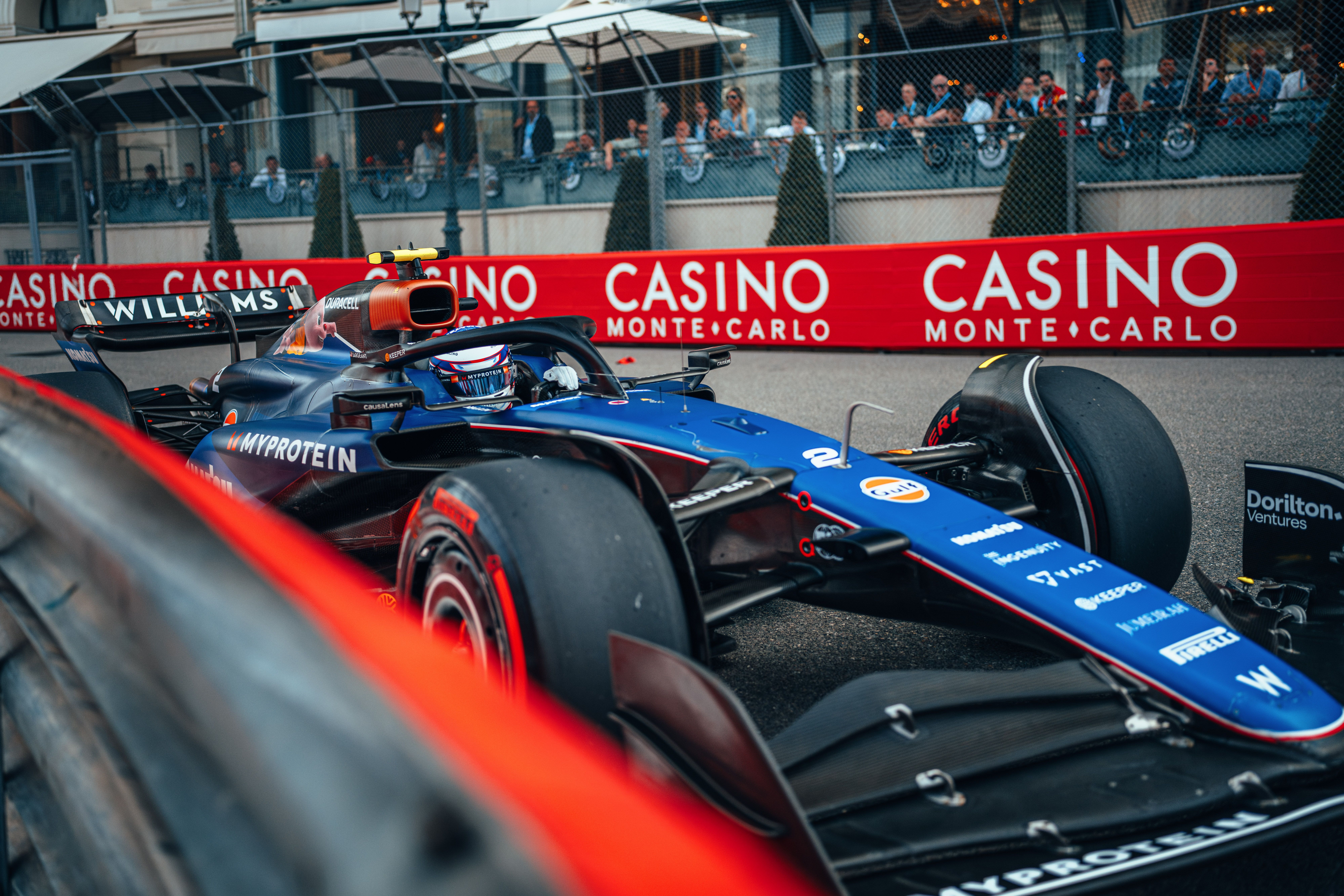 Sarge gets close to the barriers at Casino