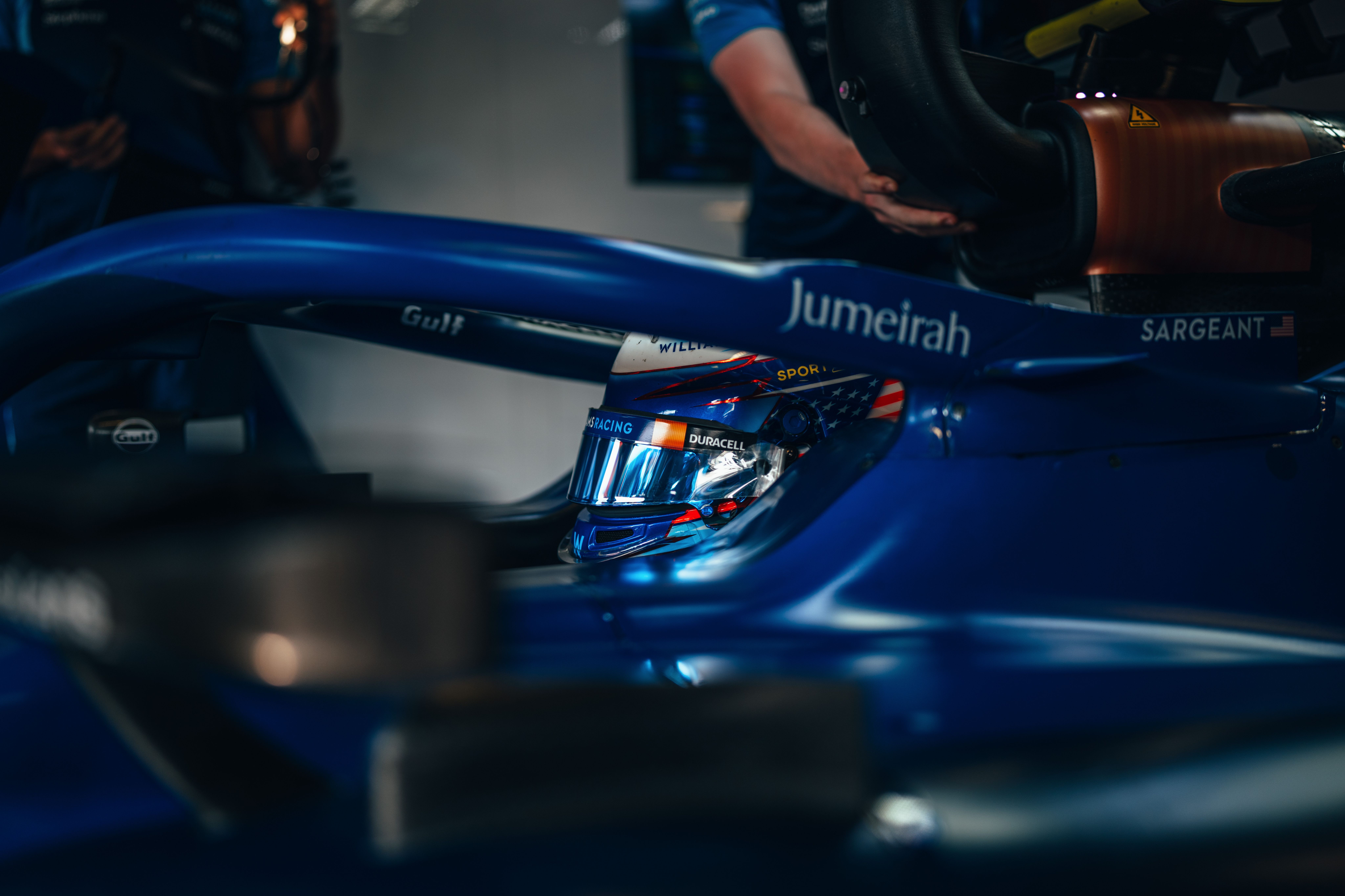 Visor down and ready to go. Logan sits in his FW45.