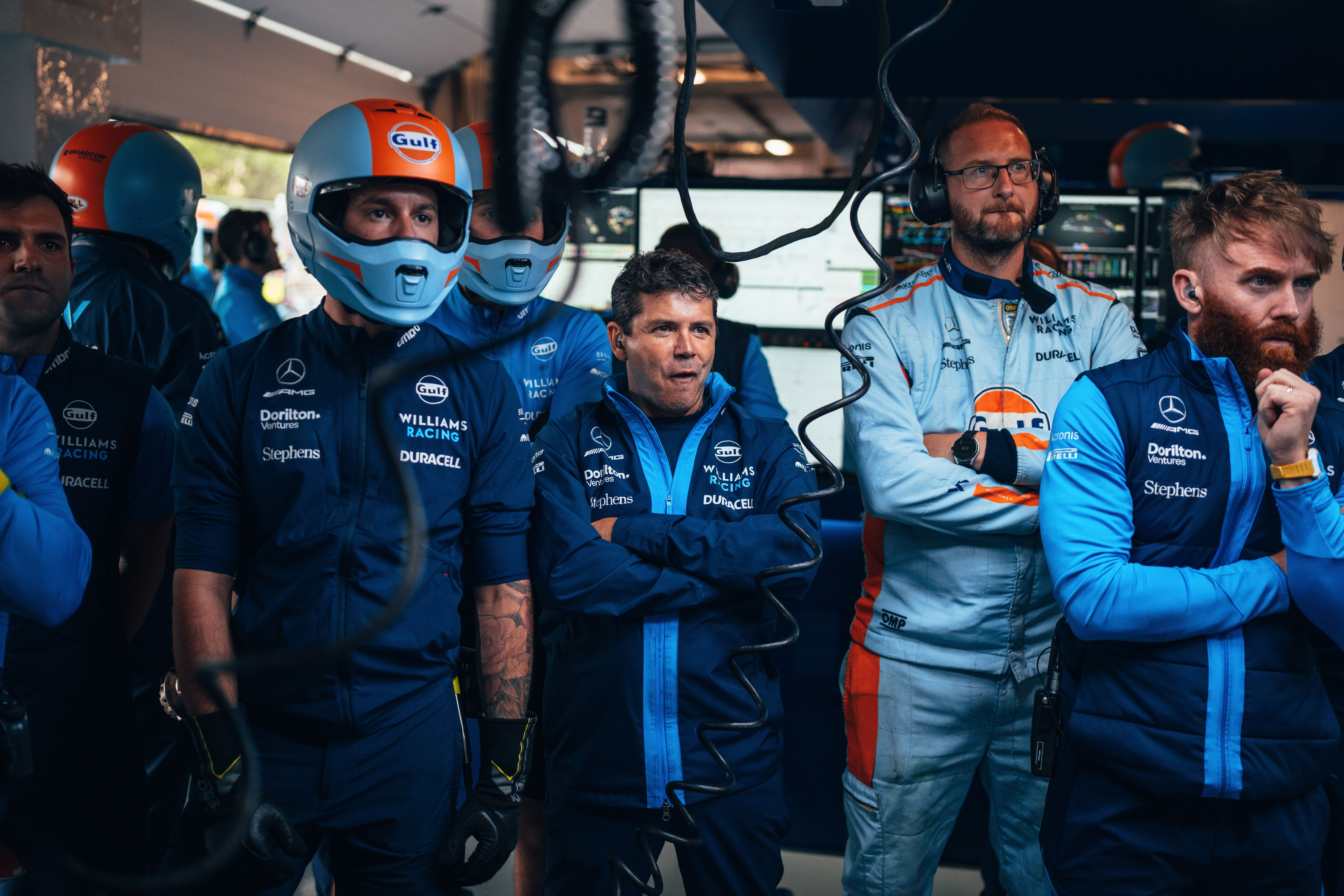 All eyes on the timing screens.