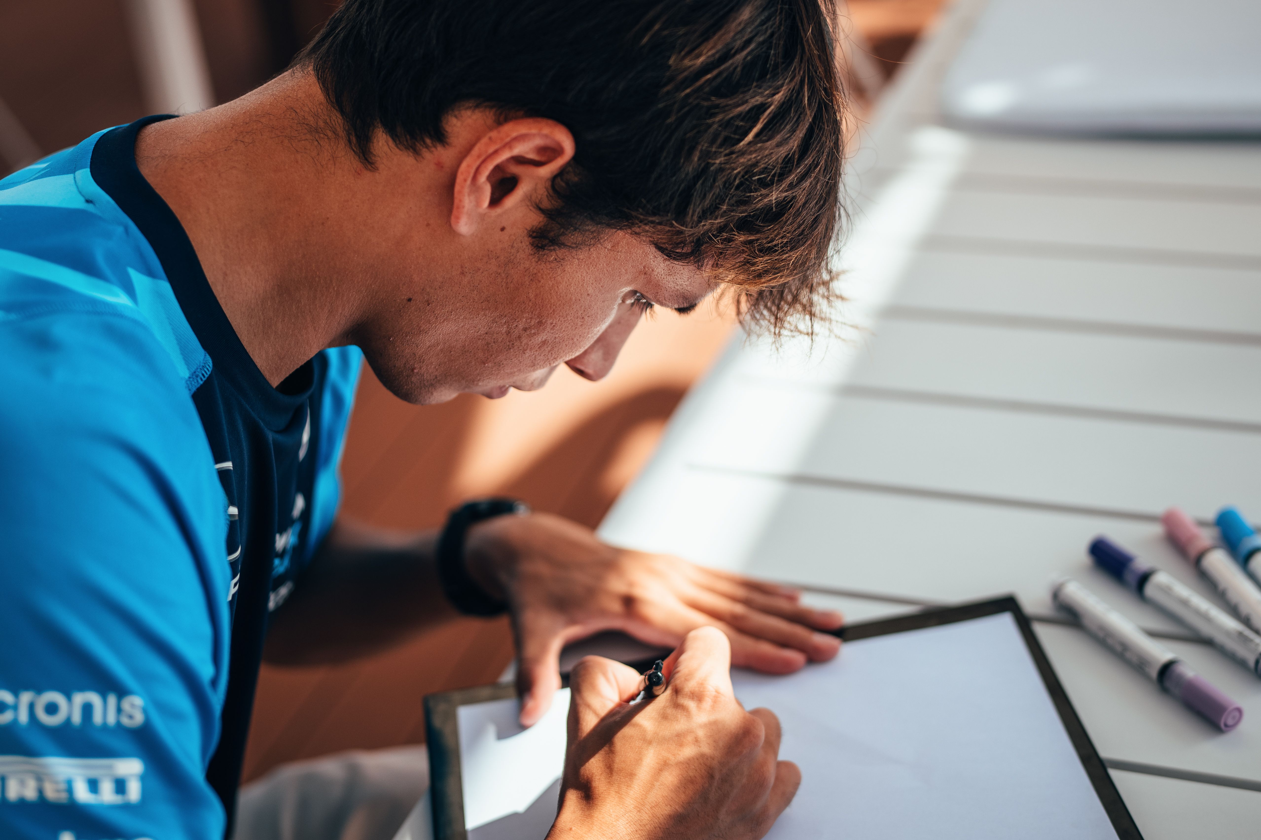 An artist is at work once again.