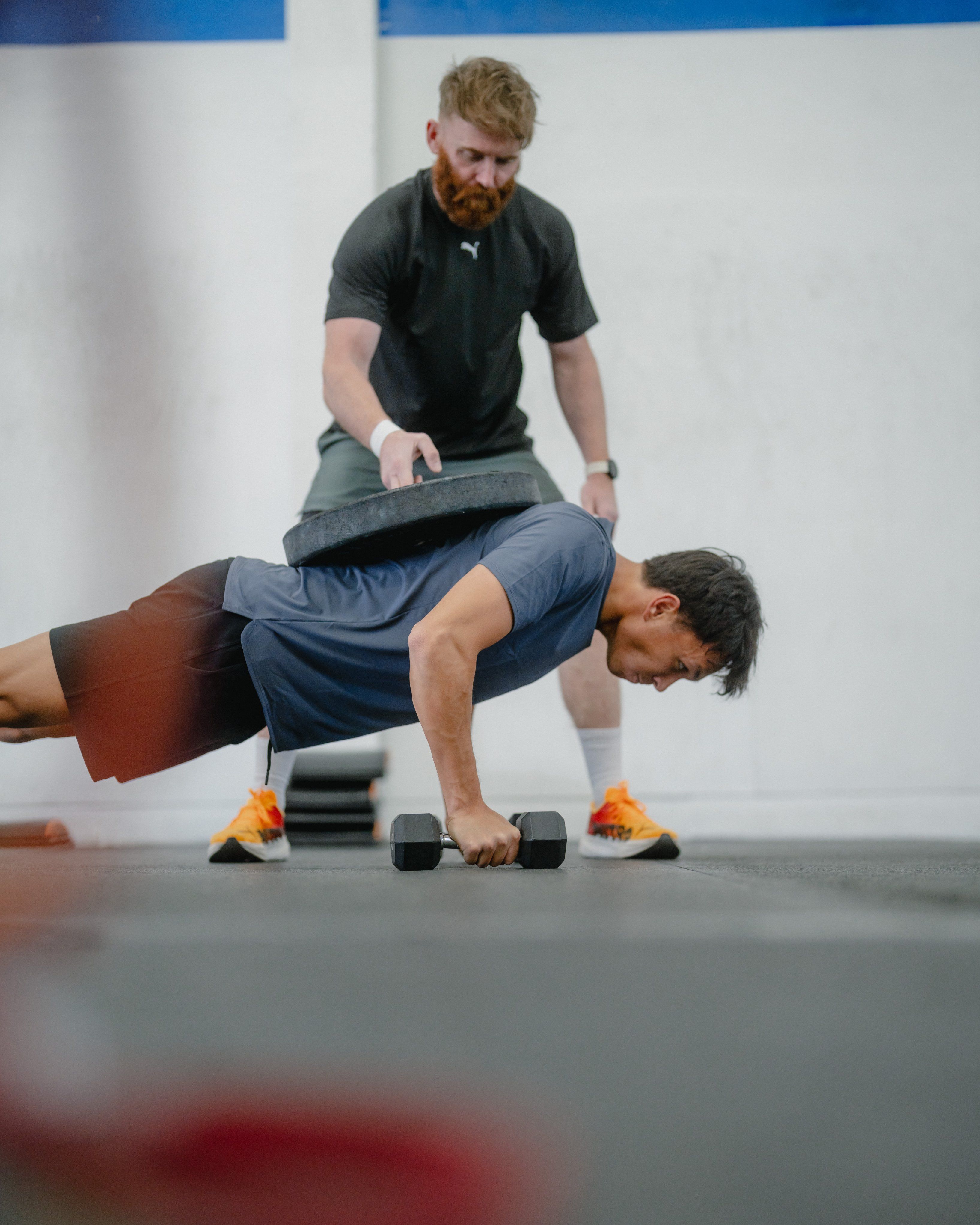 Patrick putting Albono through it.