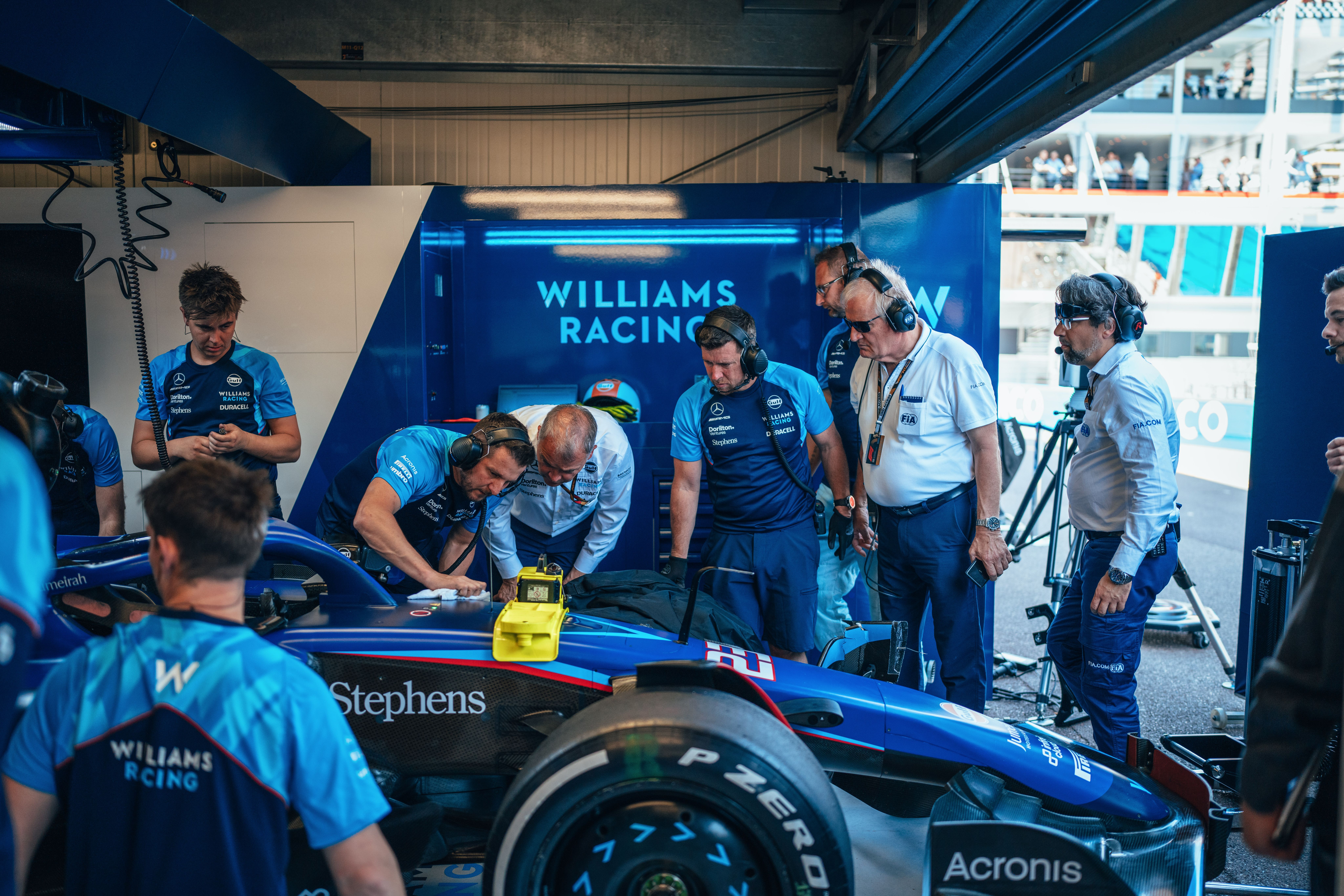 Surveying the damage and getting straight down to work.