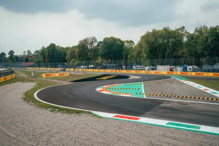 One of Monza's many chicanes