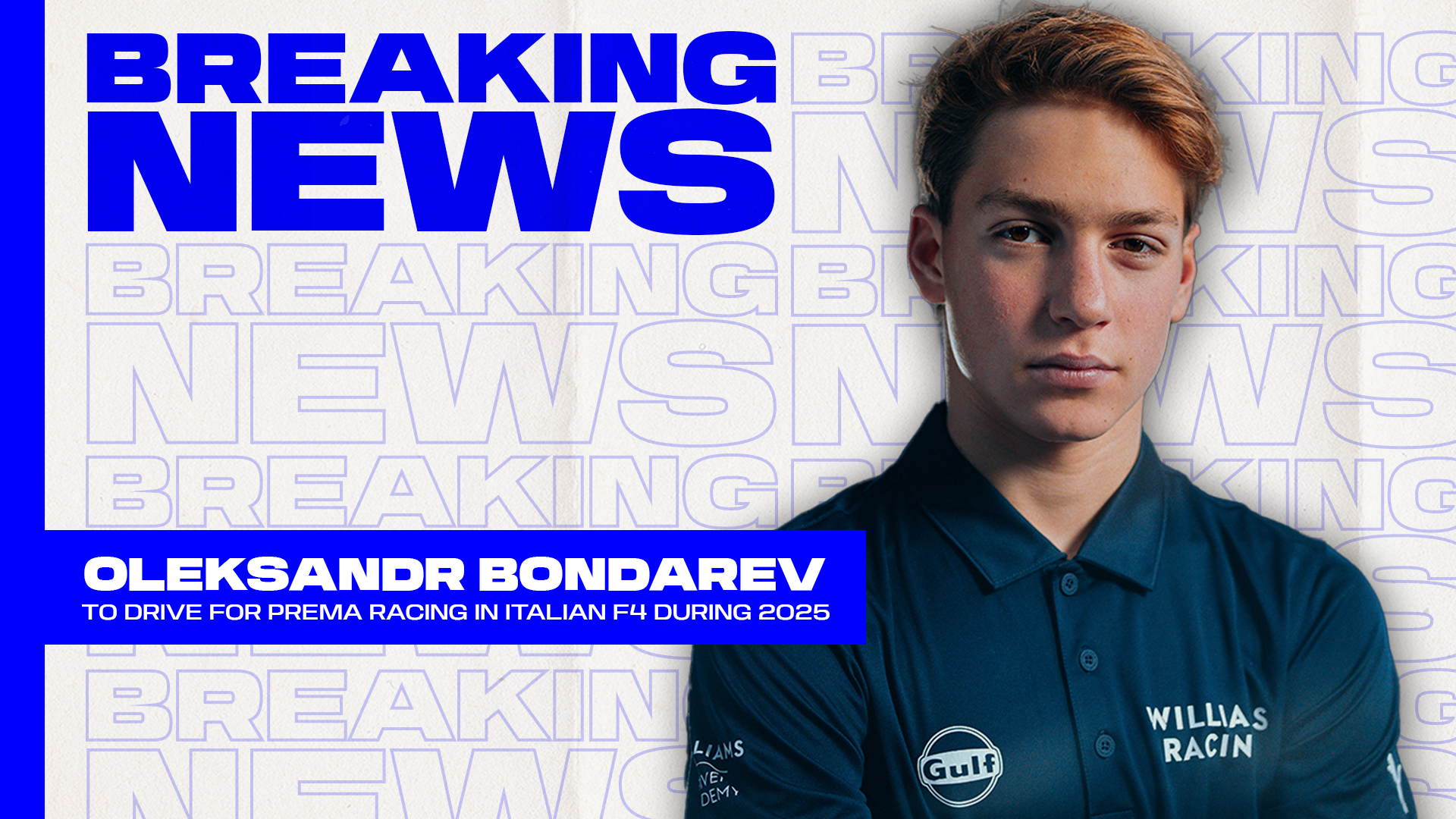 オレクサンドル・ボンダレフが2025年イタリアF4選手権に参戦