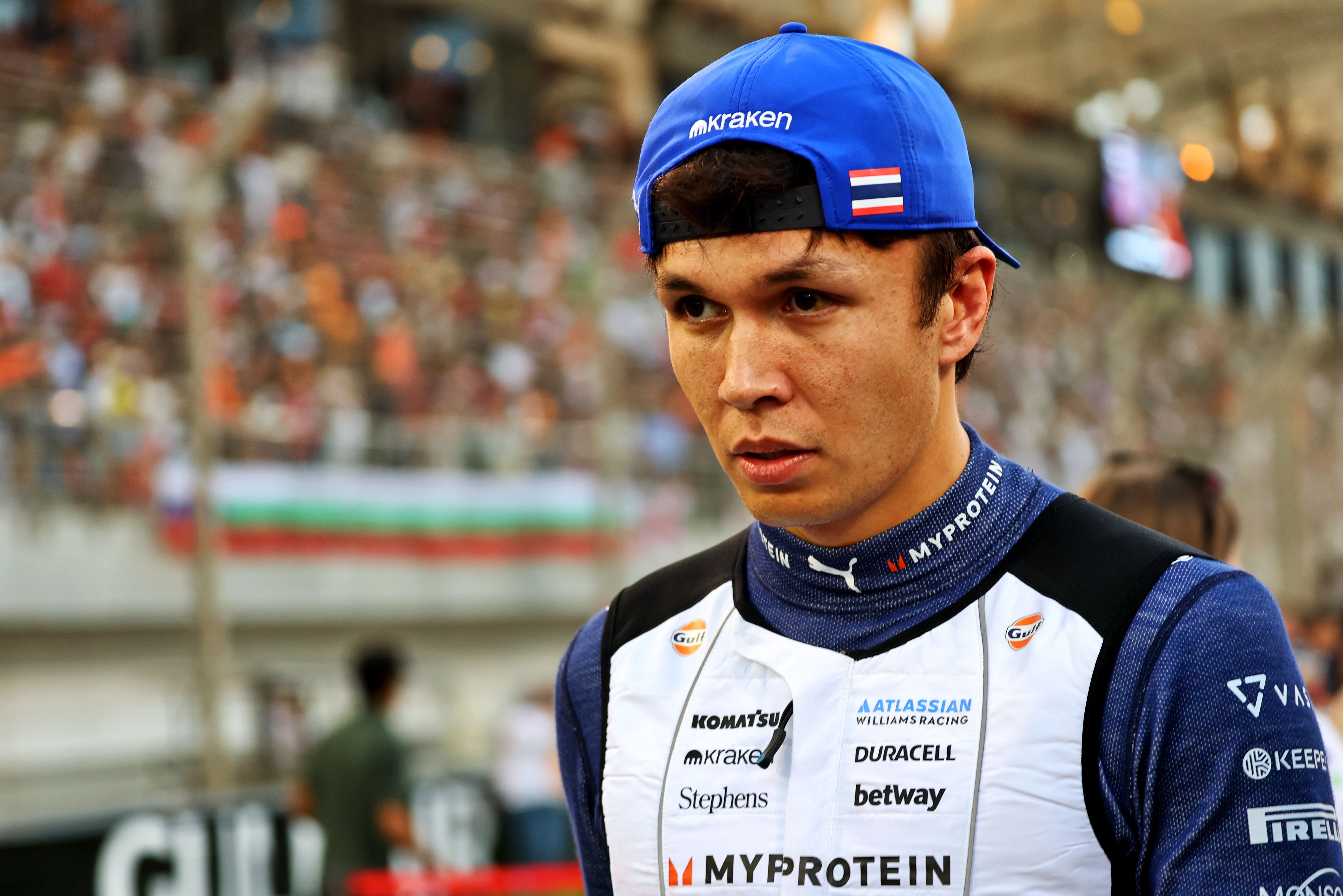 Alex gets ready on the grid