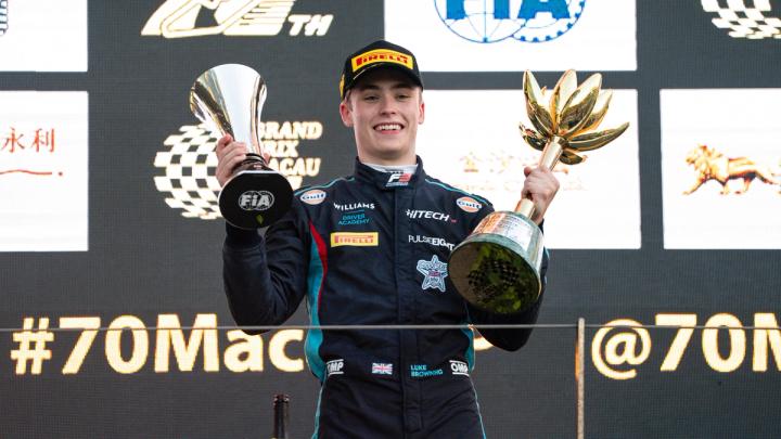 Luke Browning Williams Racing Driver Academy Winning The Macau Grand Prix