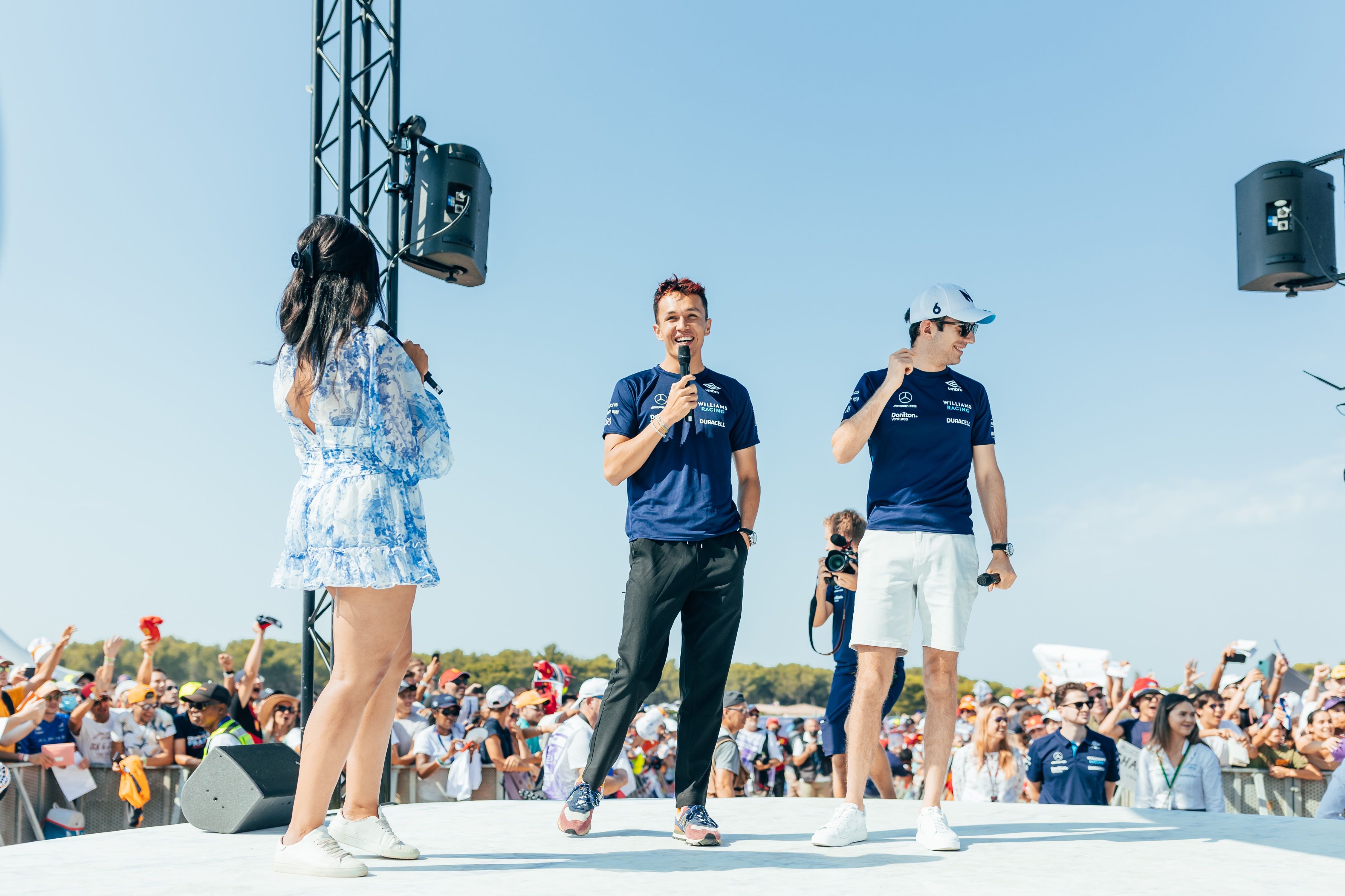 Testing his stand-up routine… we think