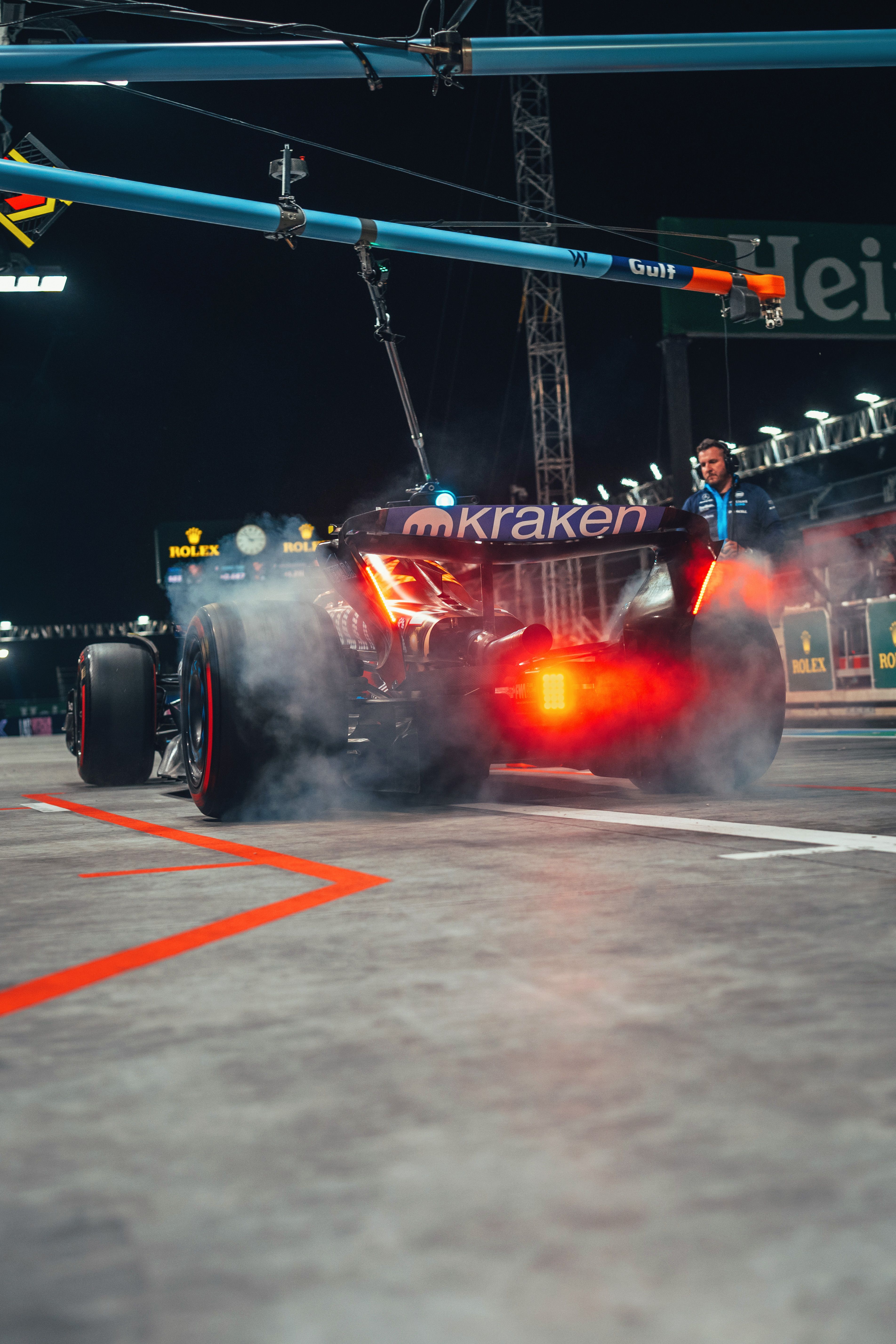 Laying some rubber down.