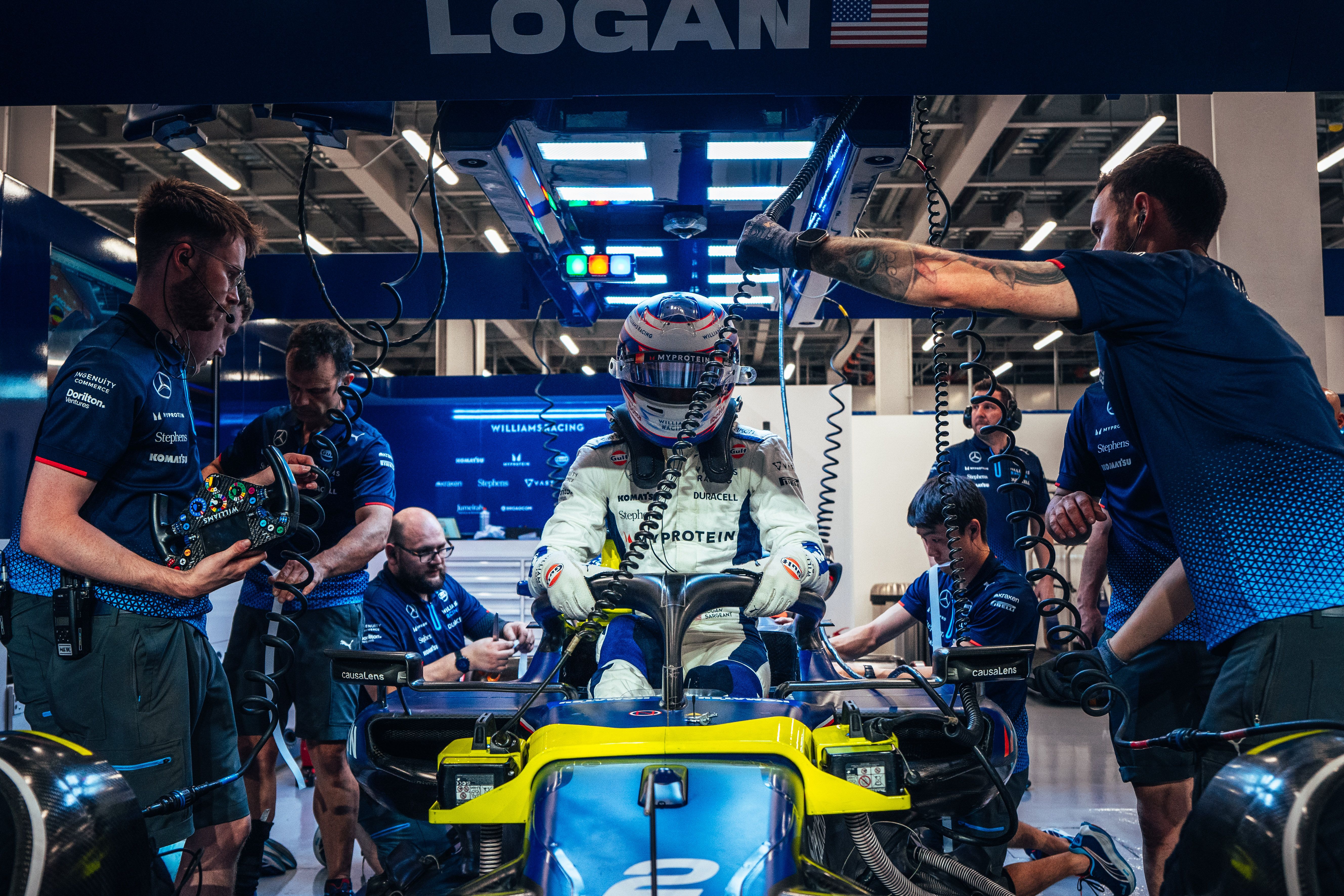 Saddling up for FP2.