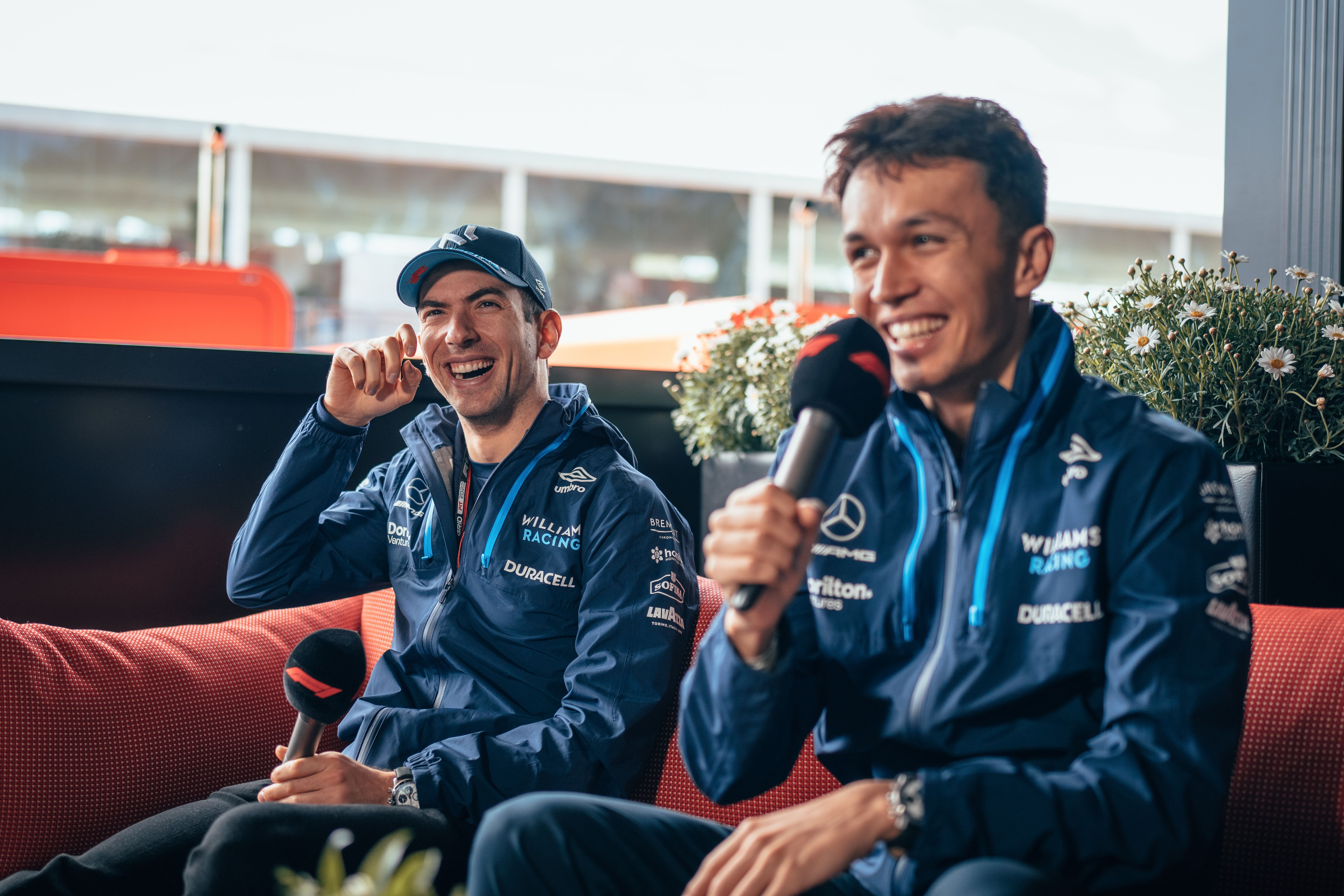 The boys enjoying their media duties