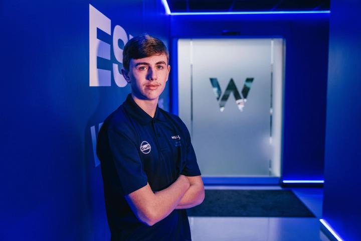 Alessandro Giusti, Williams Racing Driver Academy, on his first day at Grove