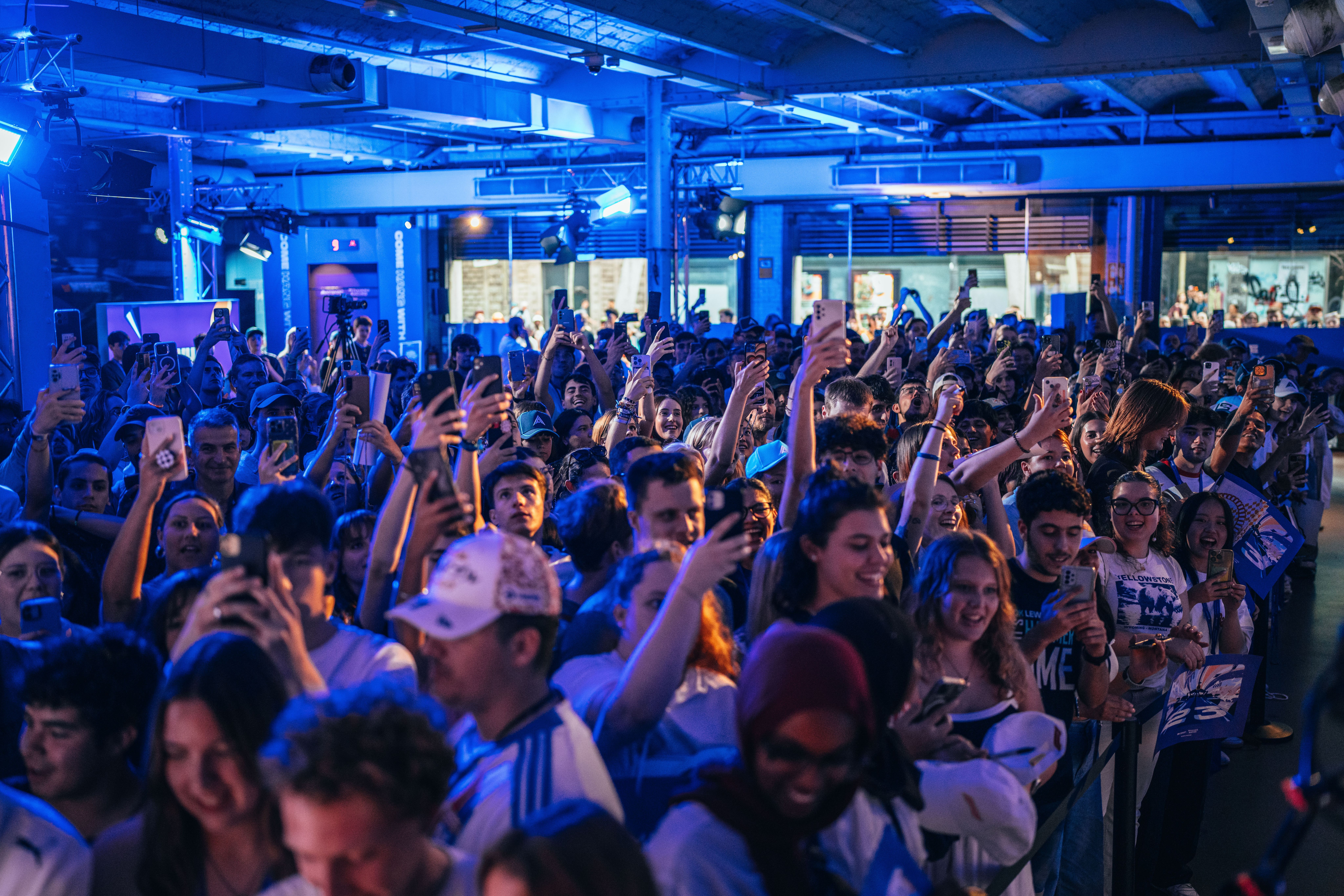 Huge crowds on La Rambla.