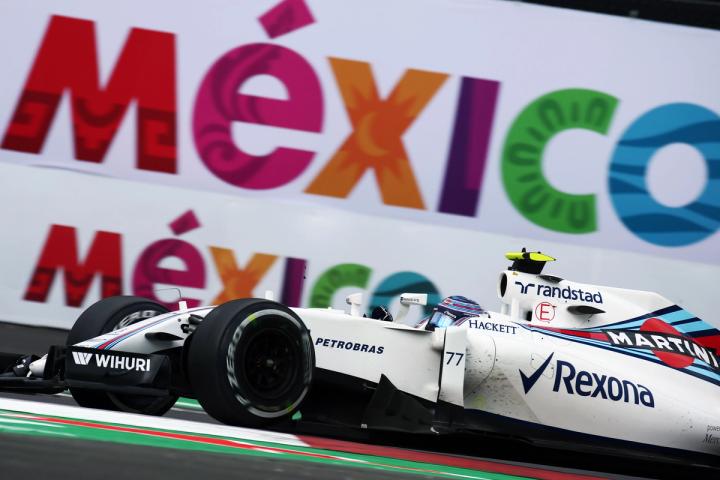 The Williams Racing FW38 hit 372.5 km/h in the Mexican Grand Prix.