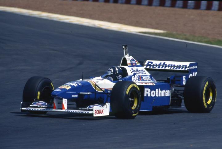 Damon drove the FW18 to title-winning glory.