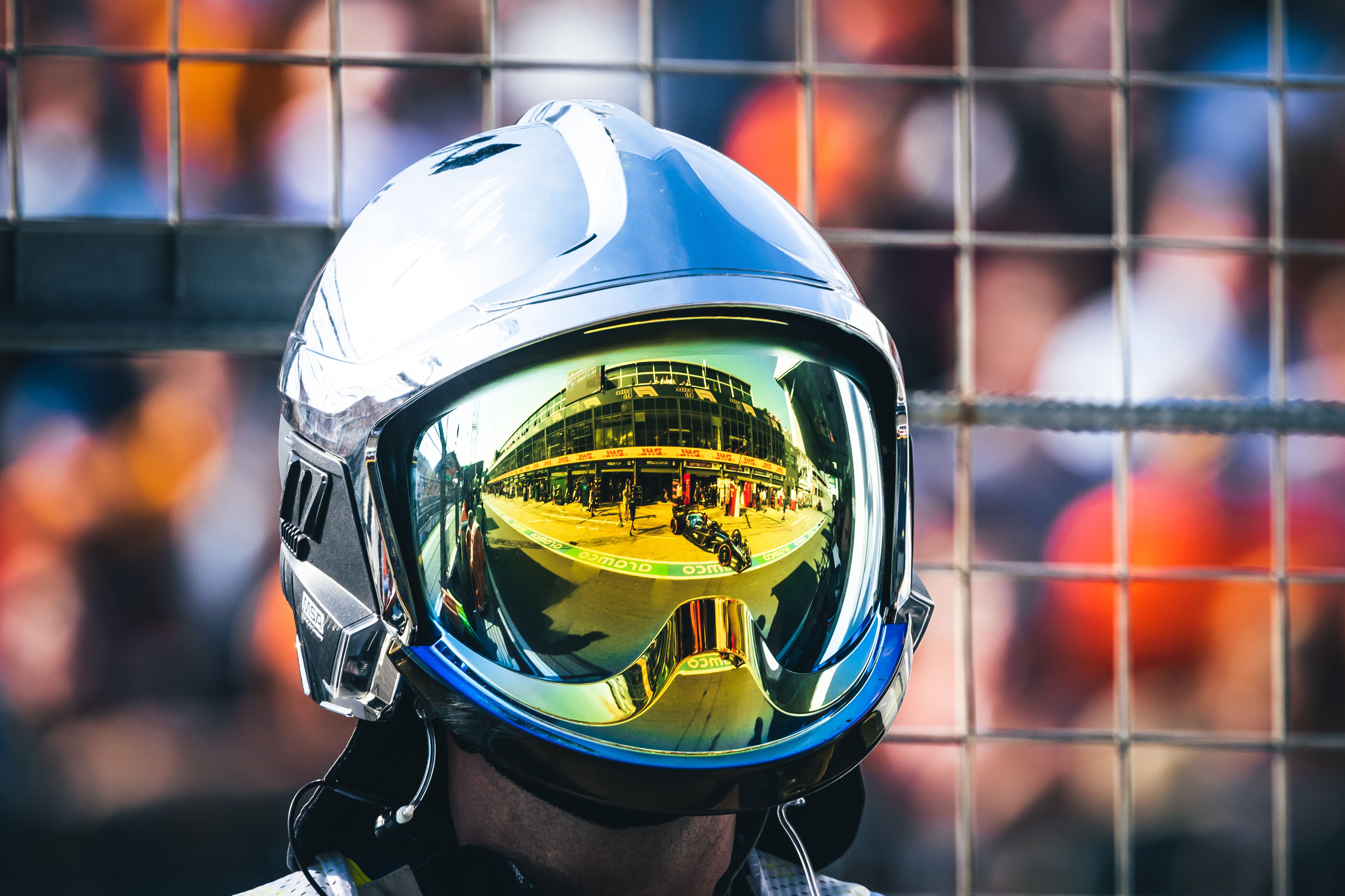 Taking the time to reflect from the pit lane.