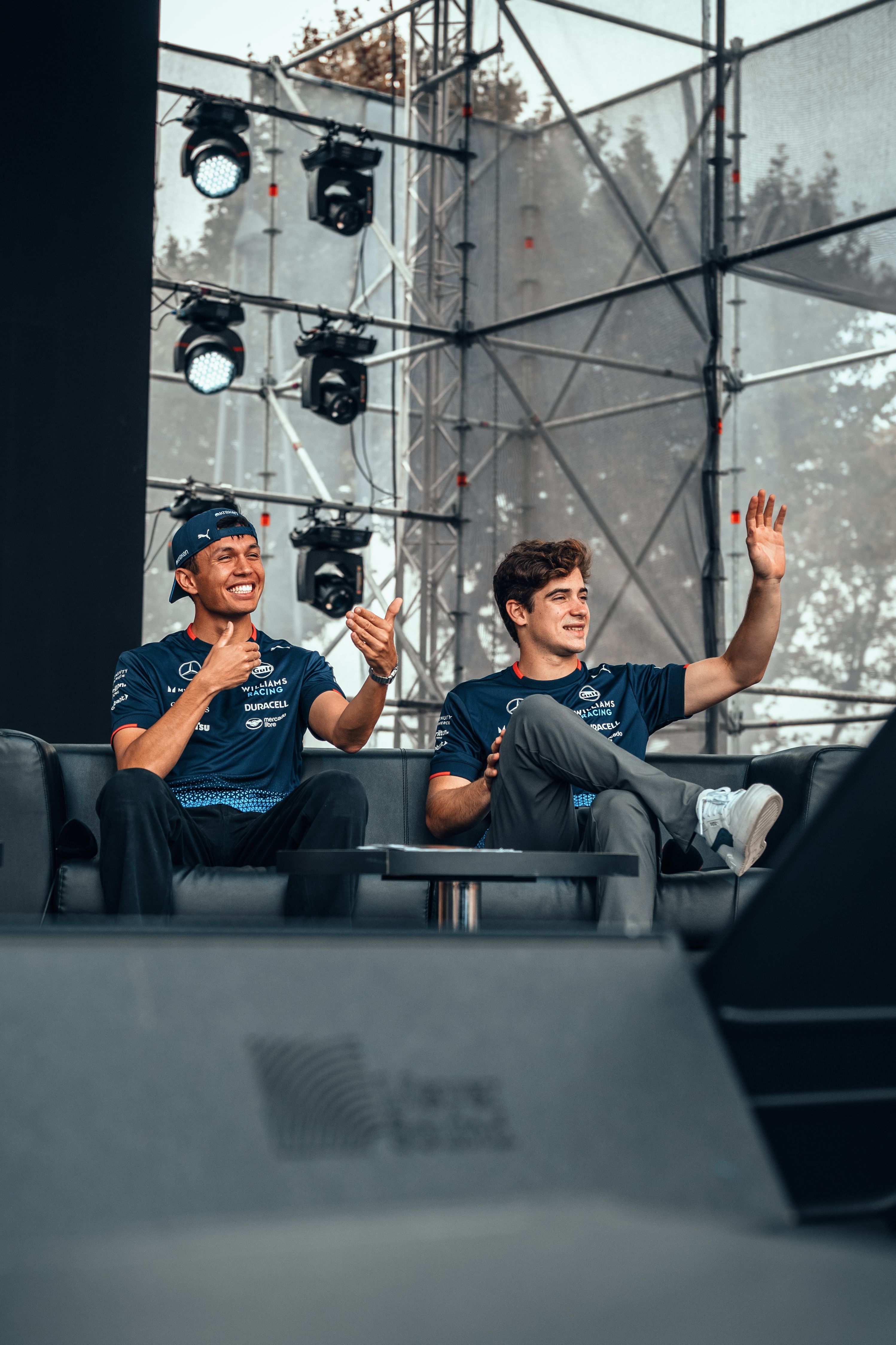 But before the track, it's a visit to the Fan Forum.