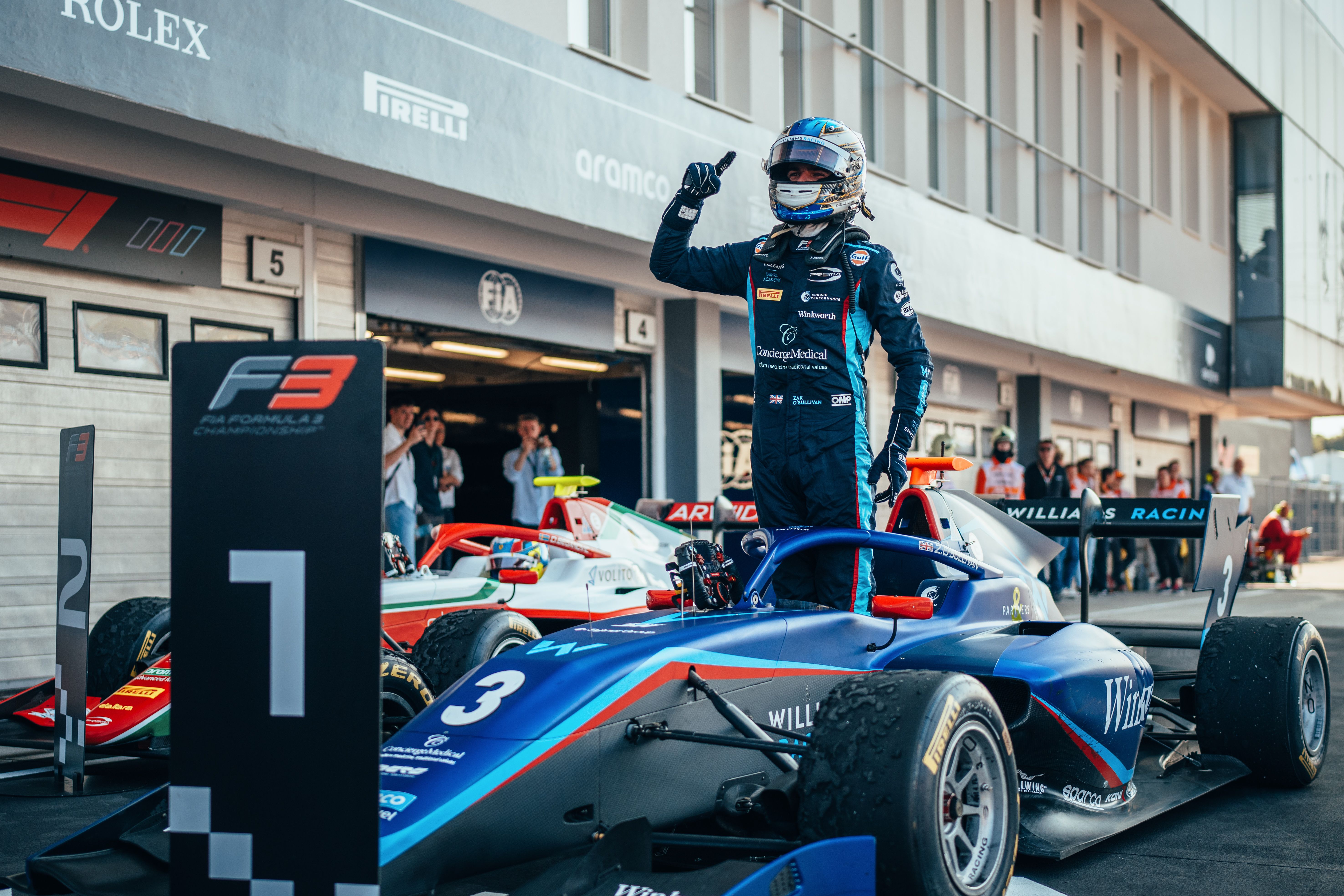 Williams Racing’s Sunday got off to the perfect start with another F3 win for Zak O’Sullivan.