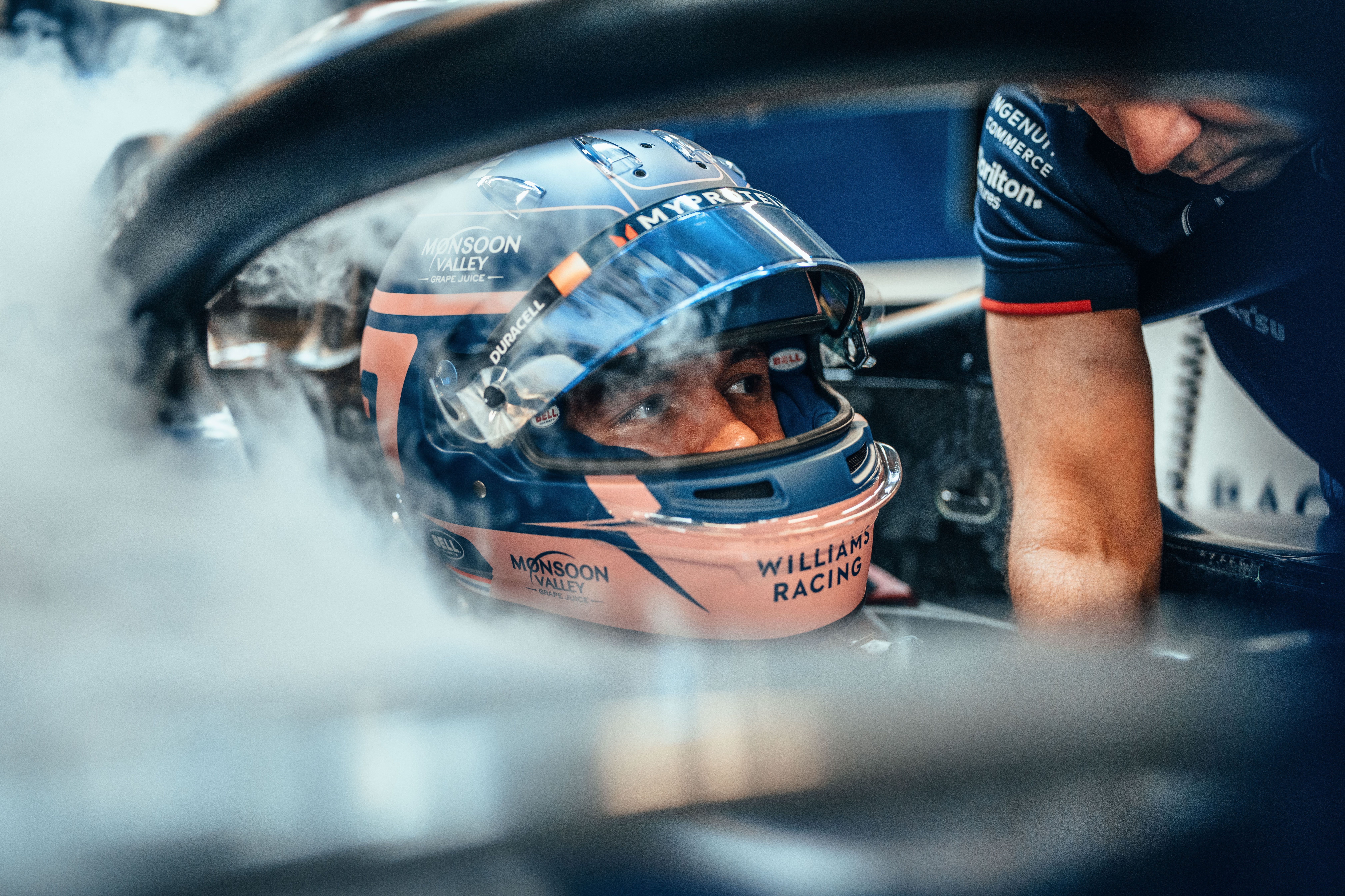 All eyes on the track.