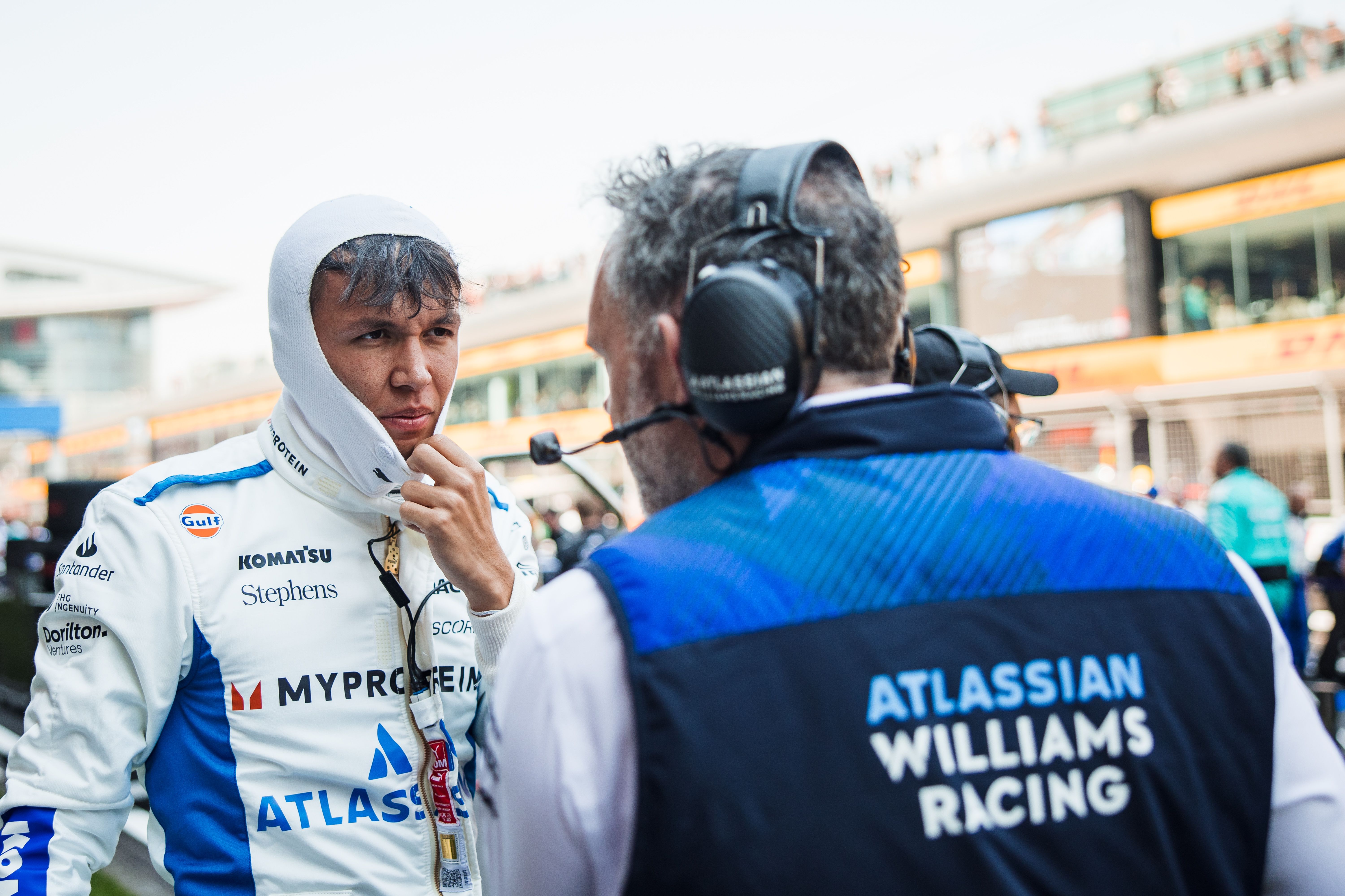 Alex and James Urwin share a moment