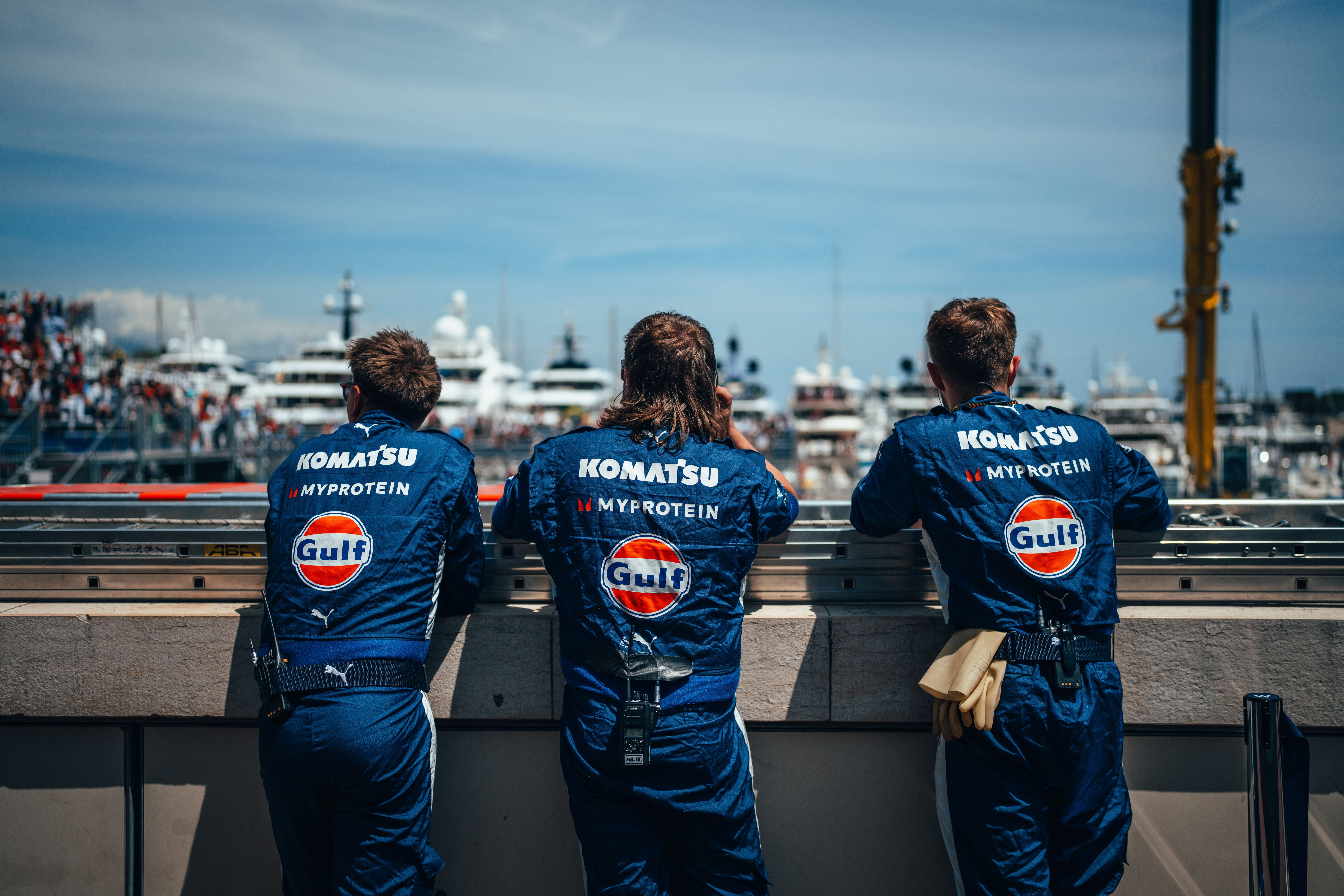 Checking out the pre-race views.