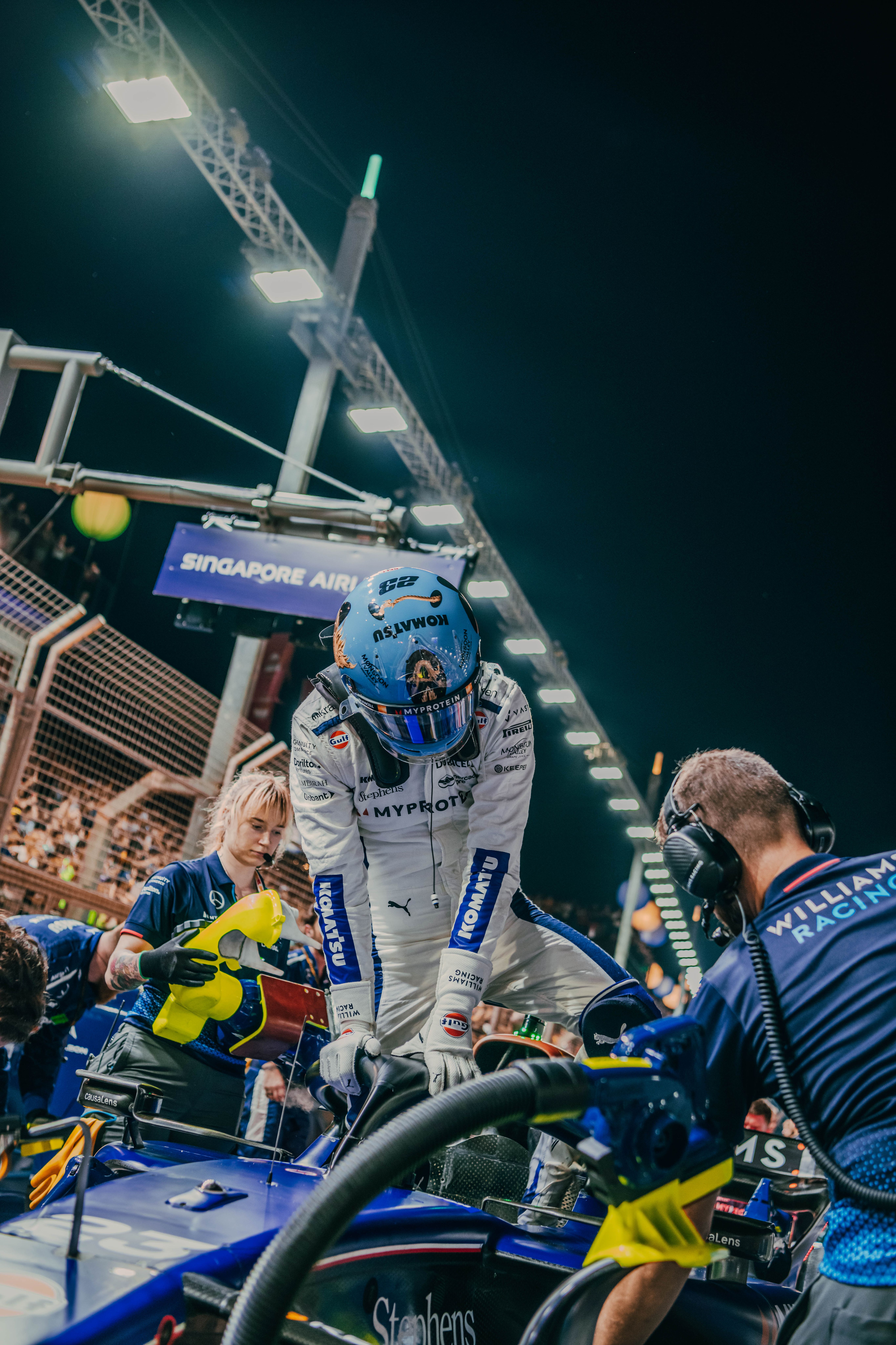 Jumping out after a few installation laps.