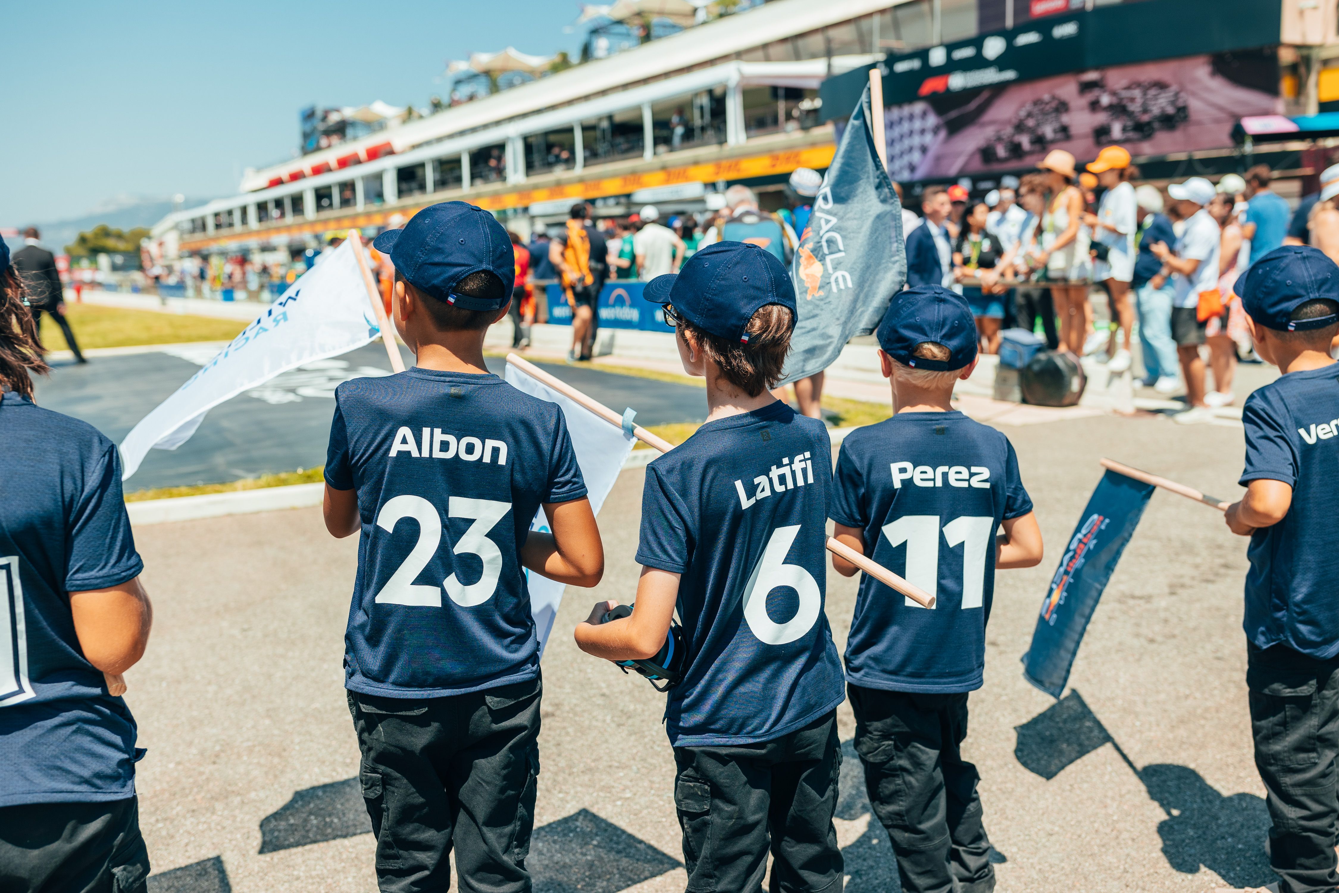 Our flag bearers for the Drivers’ Parade