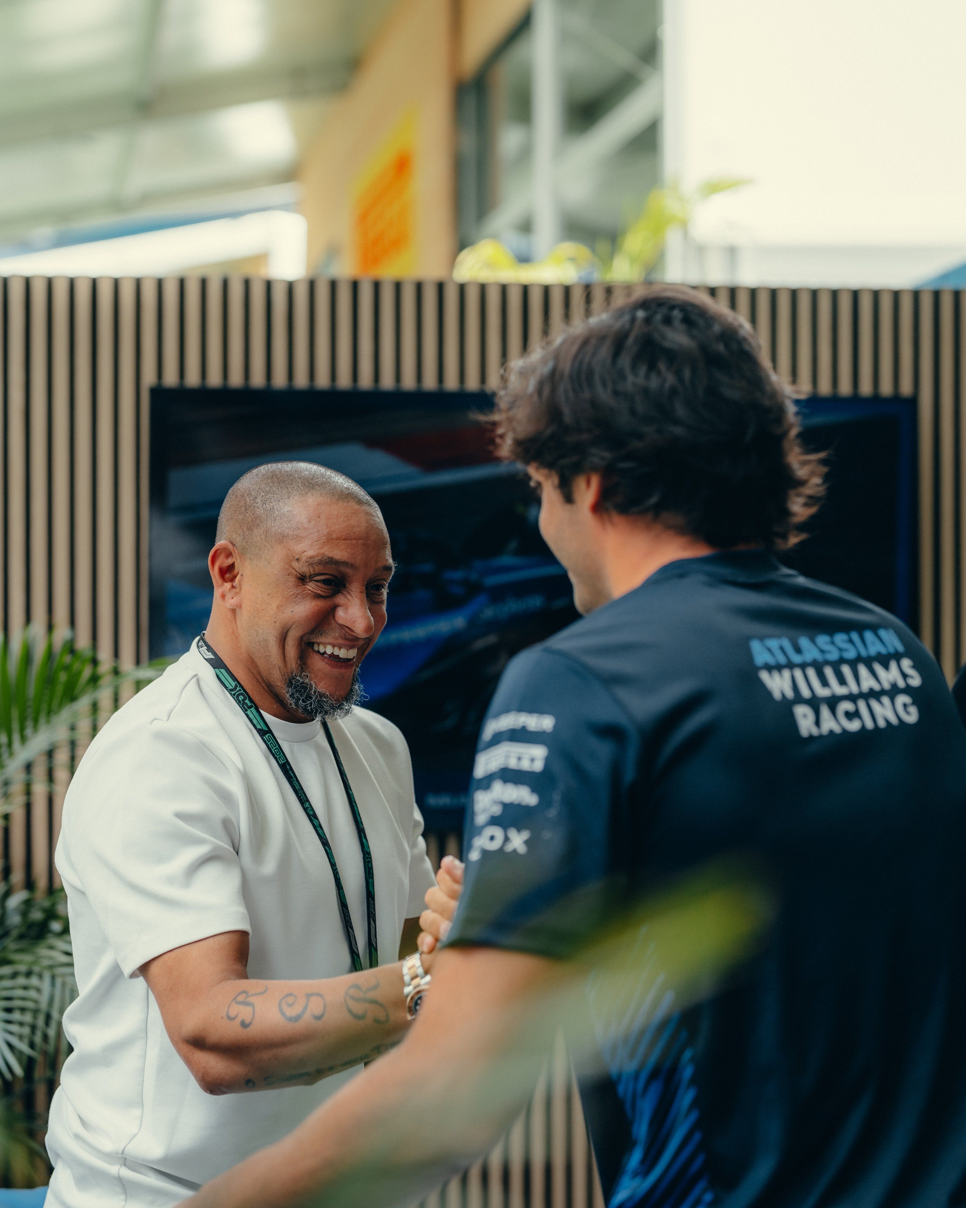 Next, the Real Madrid legend met our biggest Madridista.